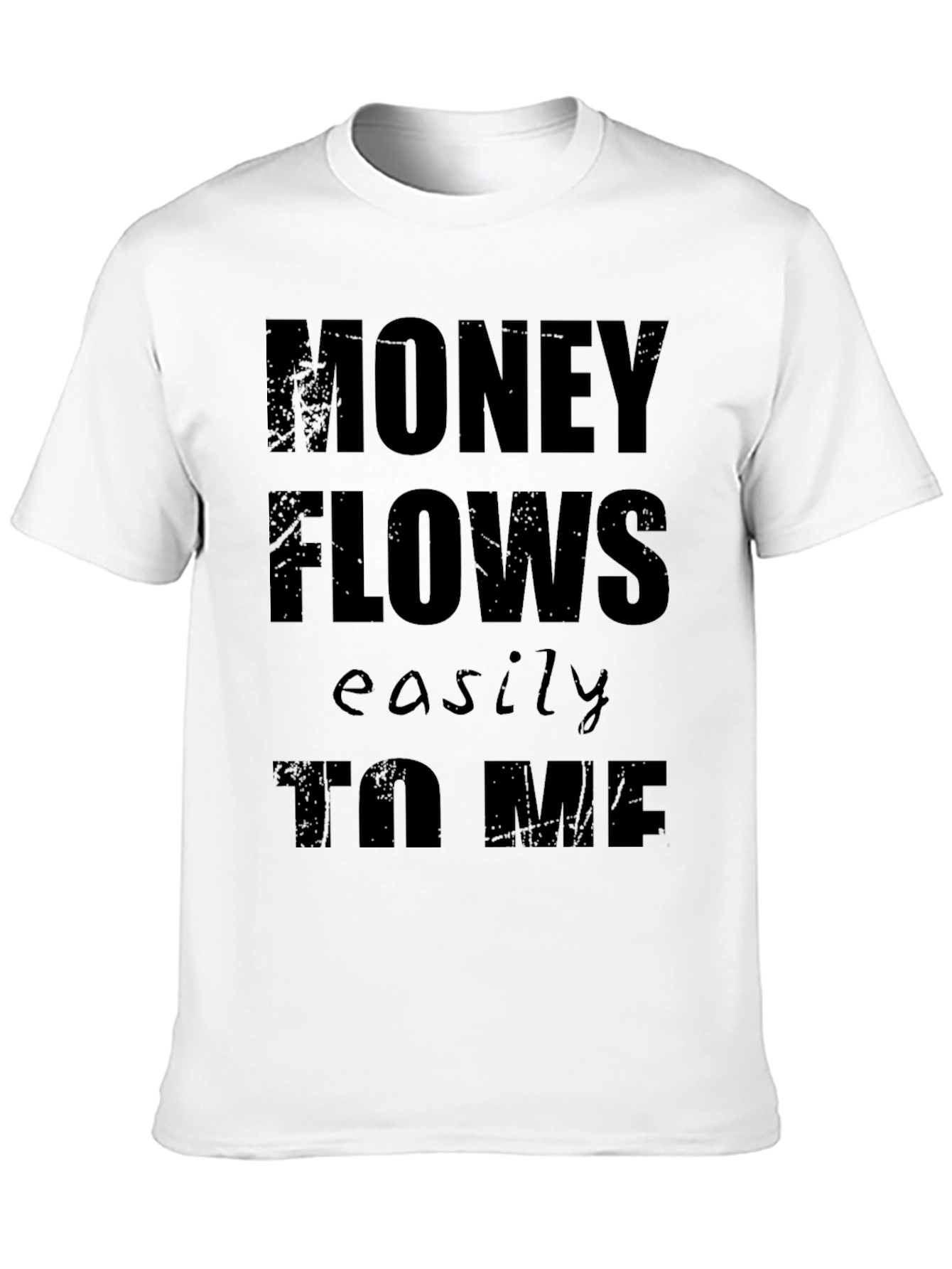 Money Flows Easily To Me Black Graphic Tee