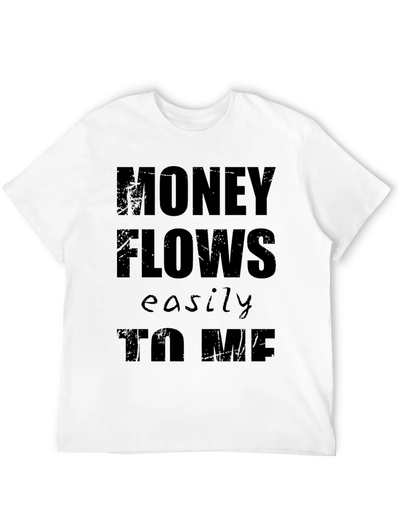 Money Flows Easily To Me Black Graphic Tee