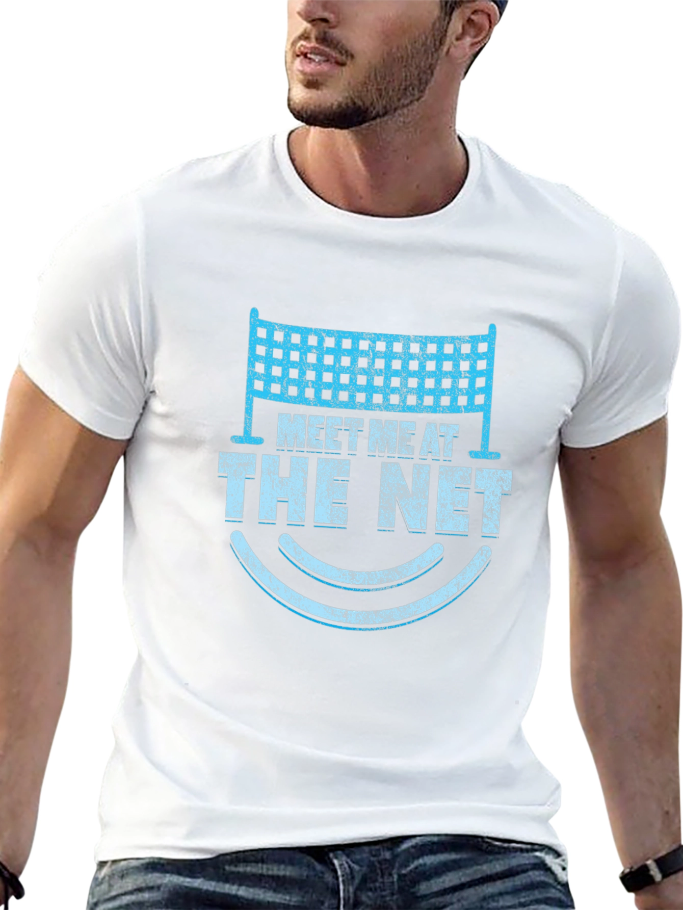Volleyball Meet Me at The Net Graphic T-Shirt