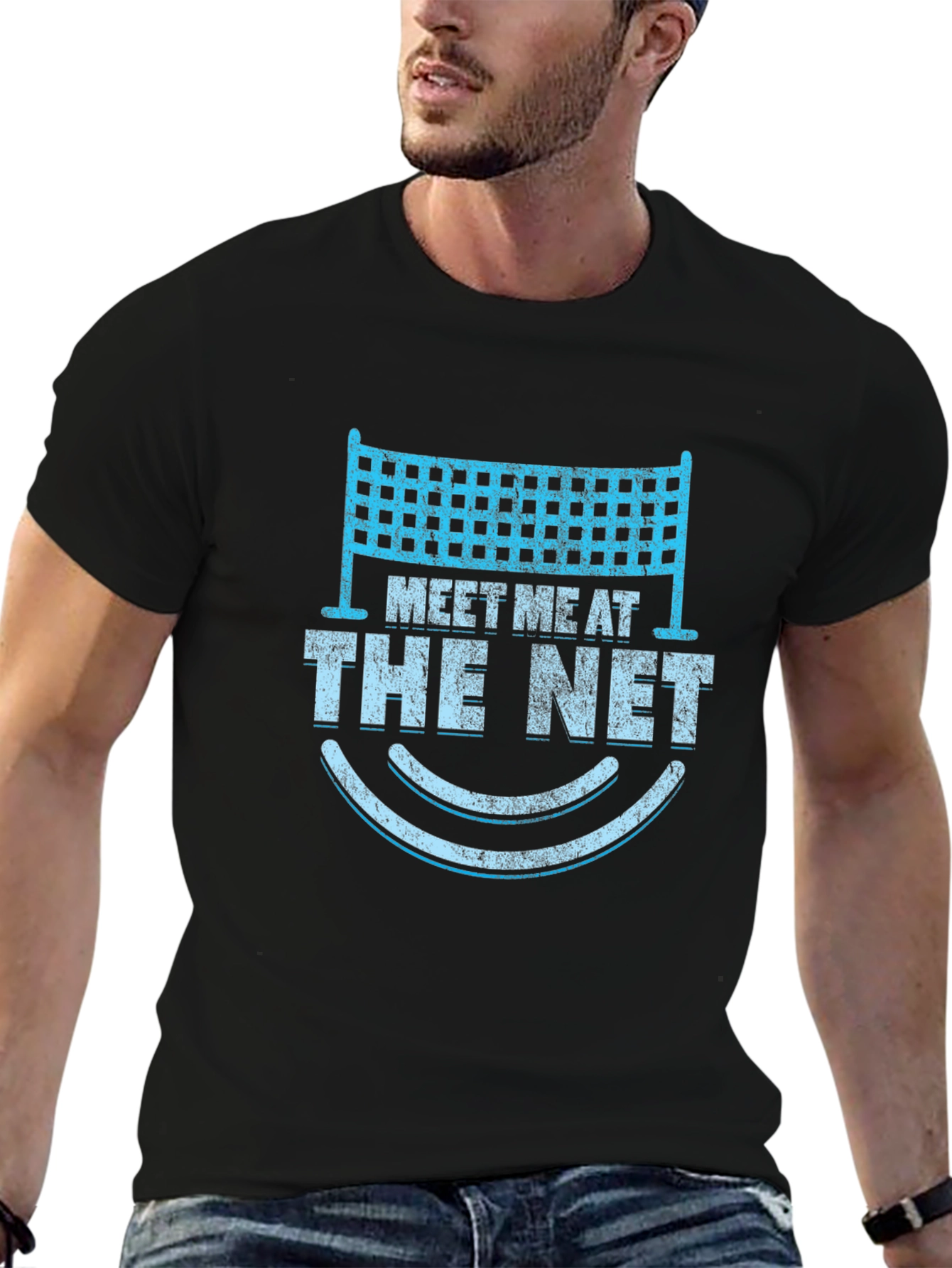 Volleyball Meet Me at The Net Graphic T-Shirt