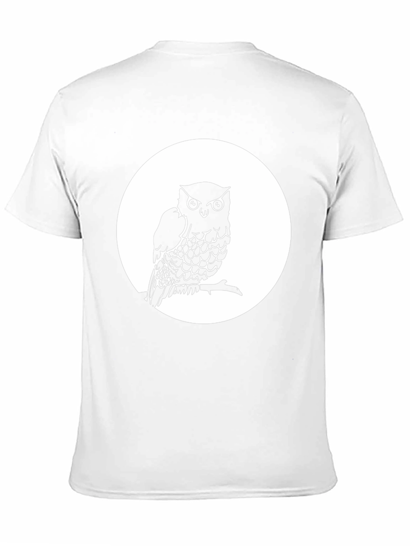 Owl on Branch Graphic Tee - Unisex Black T-Shirt