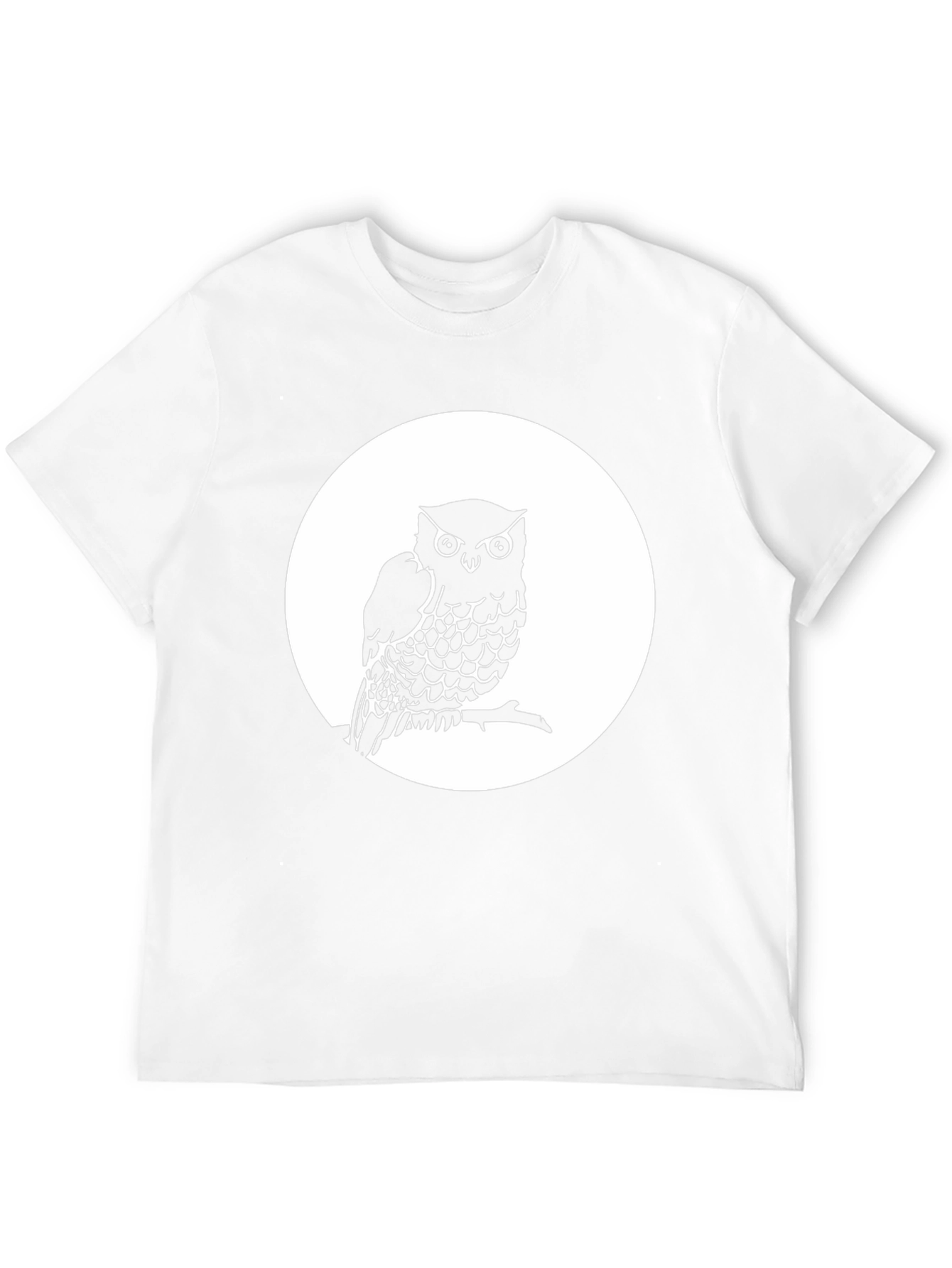 Owl on Branch Graphic Tee - Unisex Black T-Shirt