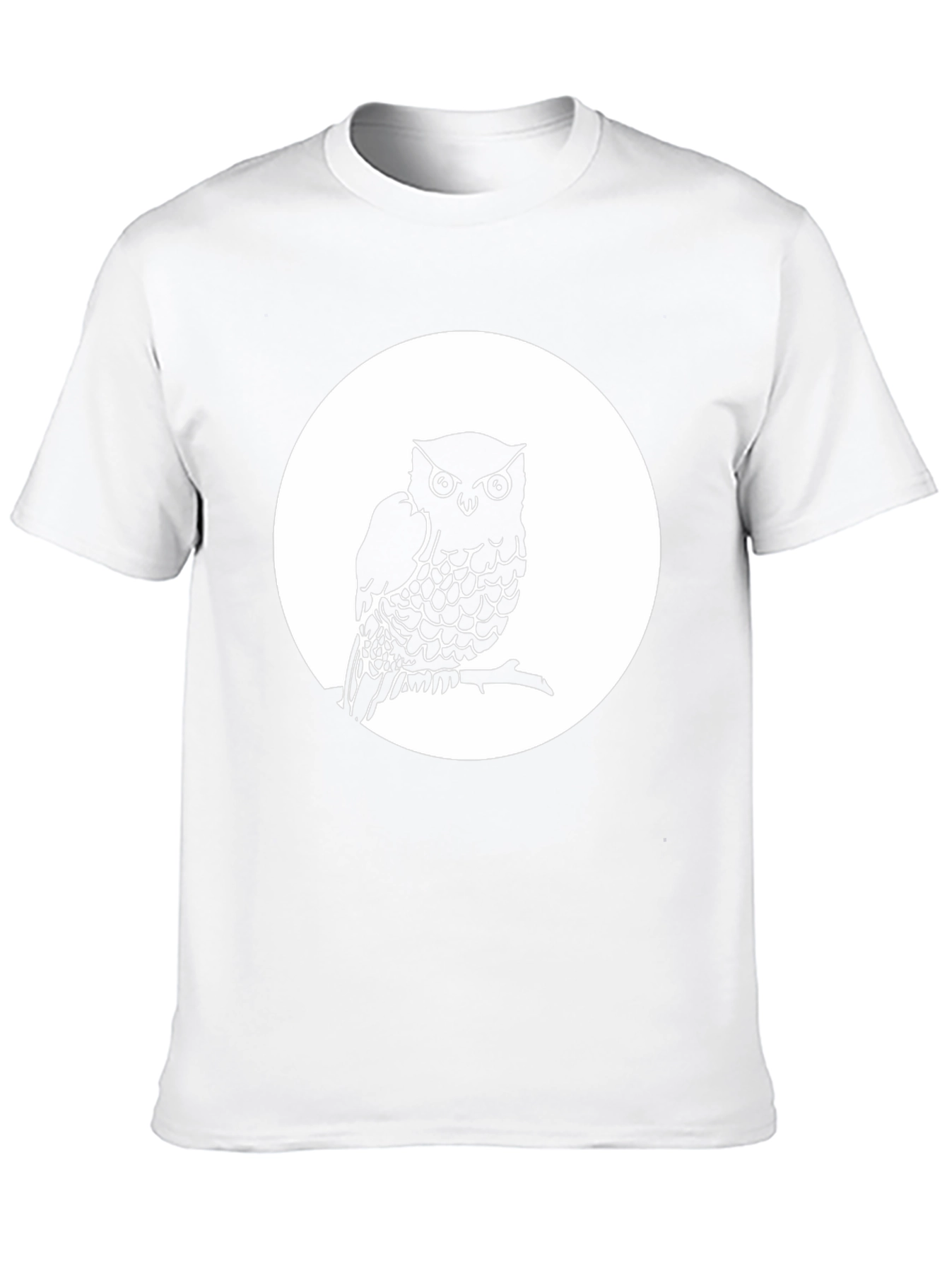 Owl on Branch Graphic Tee - Unisex Black T-Shirt
