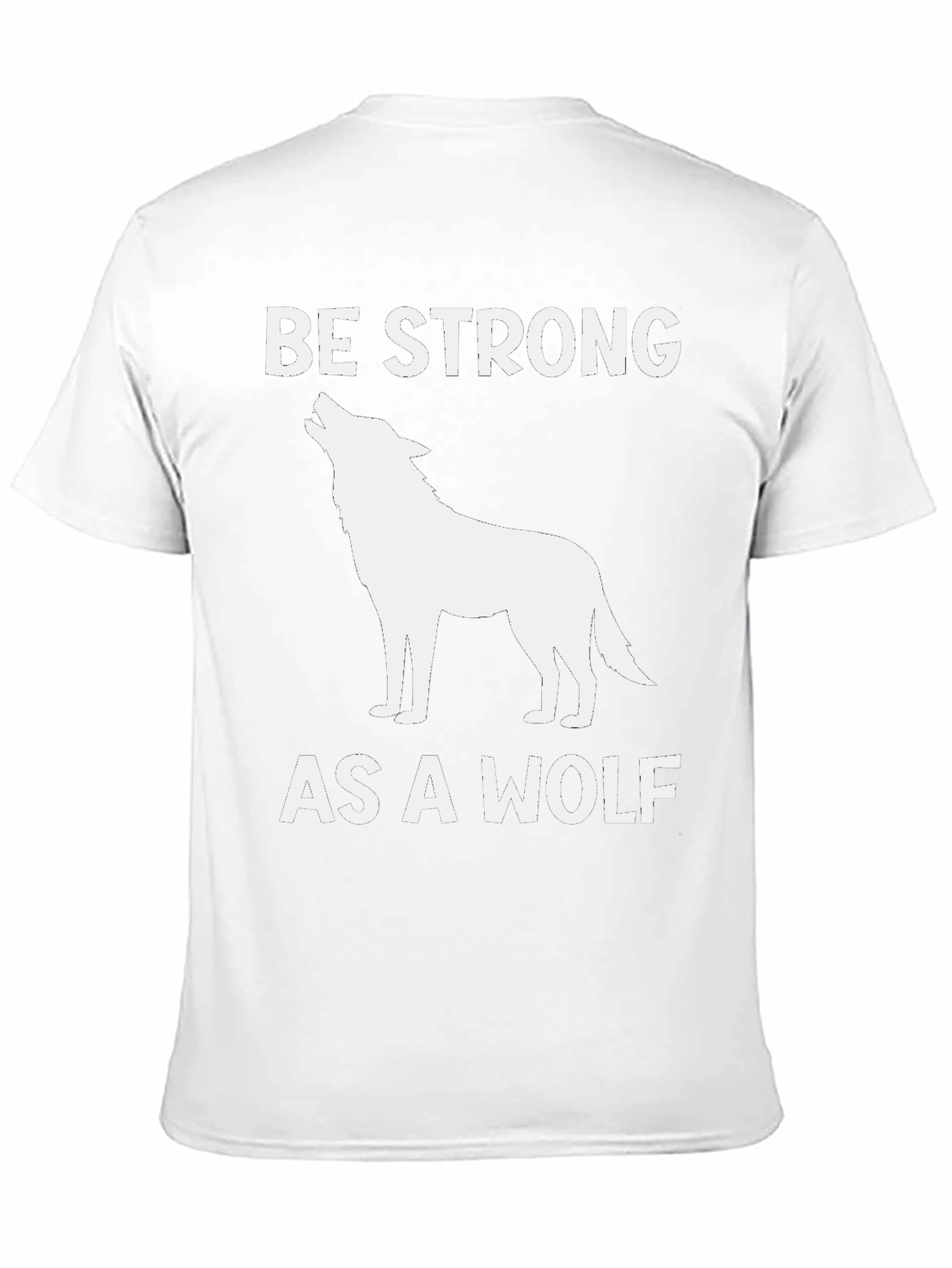 Be Strong as a Wolf Graphic T-Shirt - Black