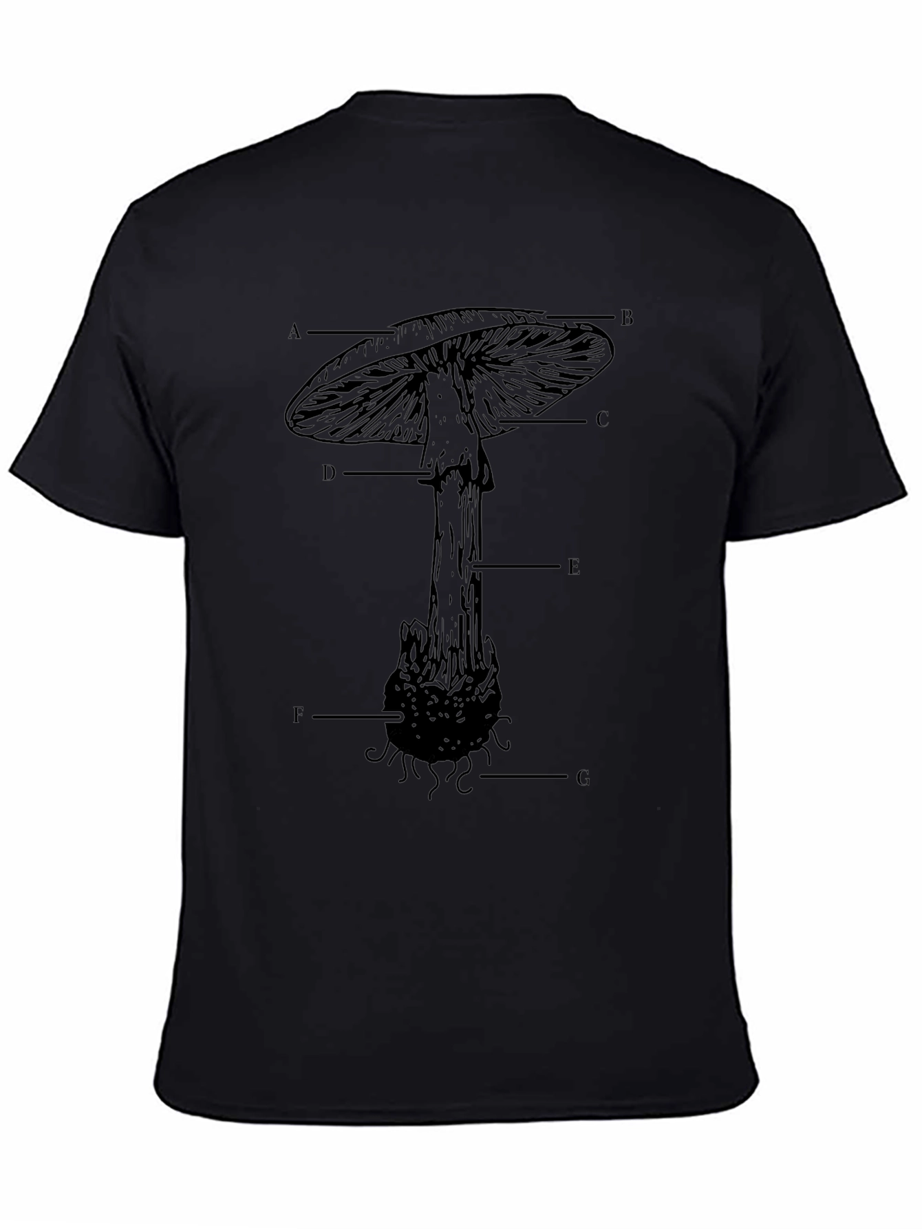 Mushroom Anatomy T-Shirt - Educational Graphic Tee