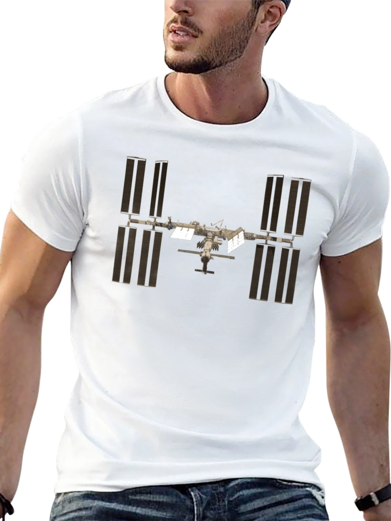 International Space Station Black Graphic T-Shirt