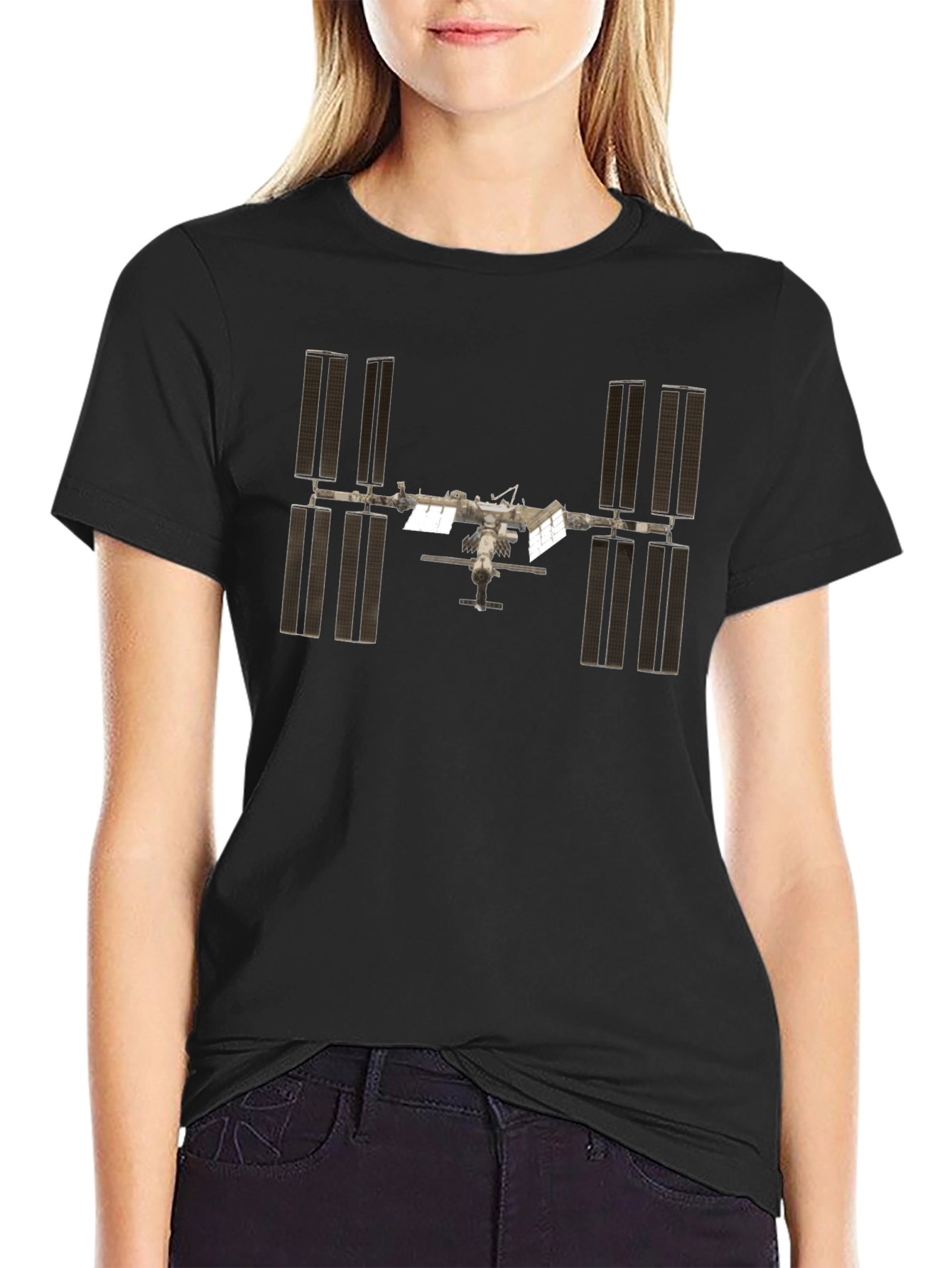 International Space Station Black Graphic T-Shirt