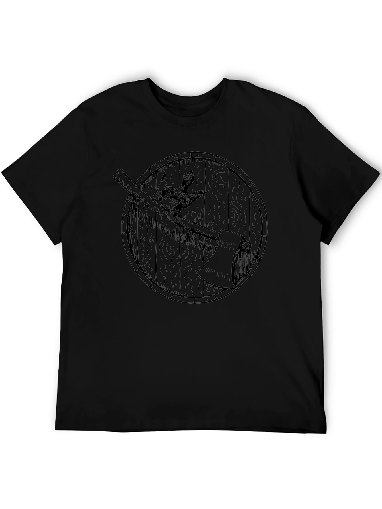 Viking Axe & Shield Graphic Tee - Dark