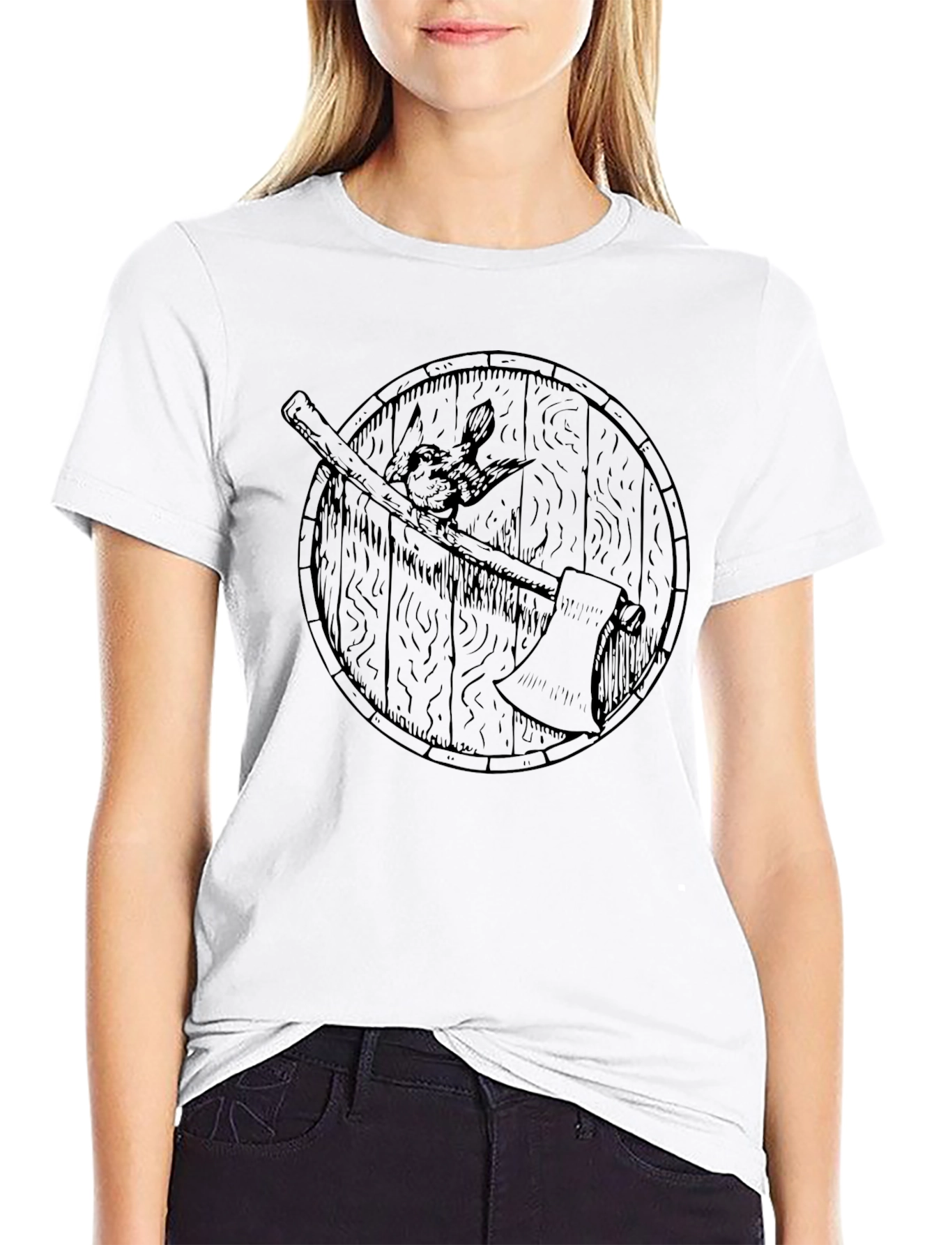 Viking Axe & Shield Graphic Tee - Dark