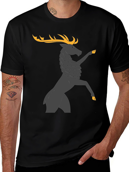 Stag Crest Graphic T-Shirt - Bold Statement Tee