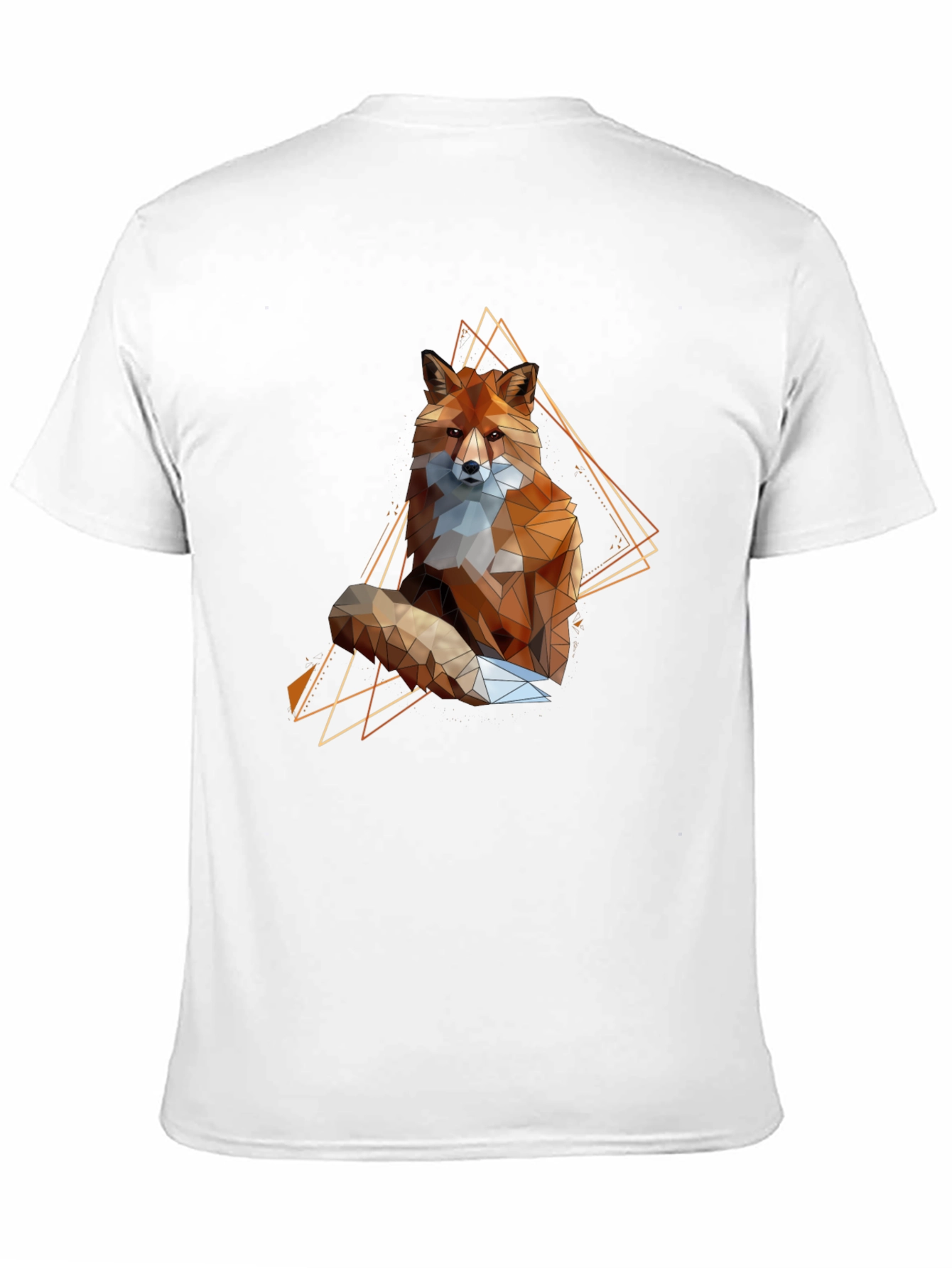 Geometric Fox Graphic Tee - Stylish Animal Print