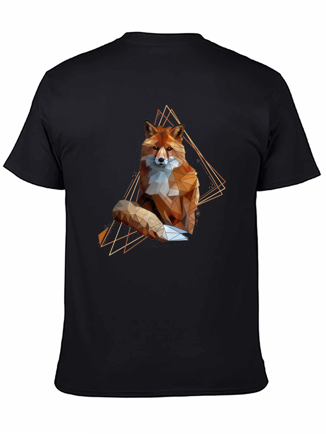 Geometric Fox Graphic Tee - Stylish Animal Print