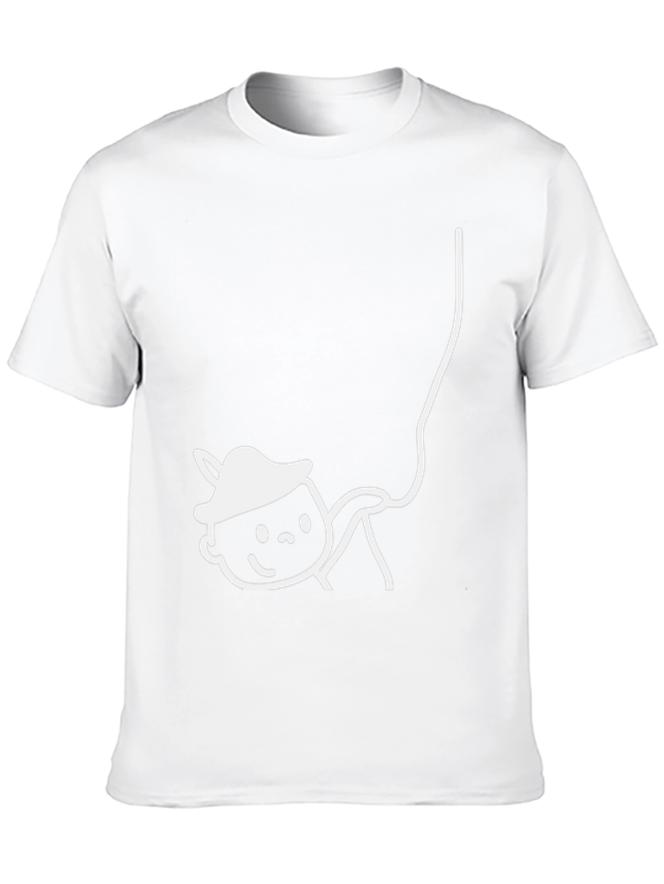 Cartoon Character T-Shirt - Black Casual Tee
