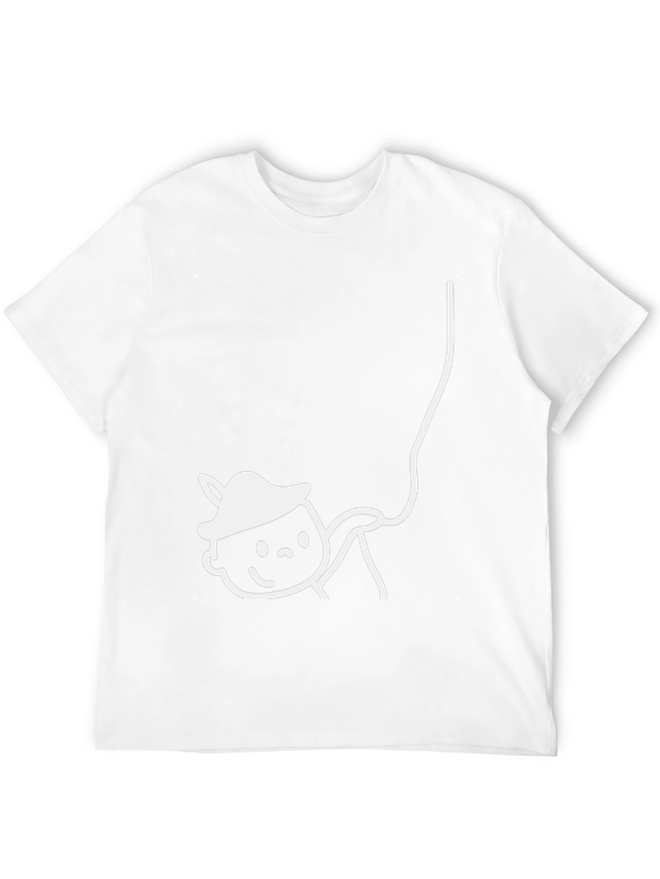 Cartoon Character T-Shirt - Black Casual Tee