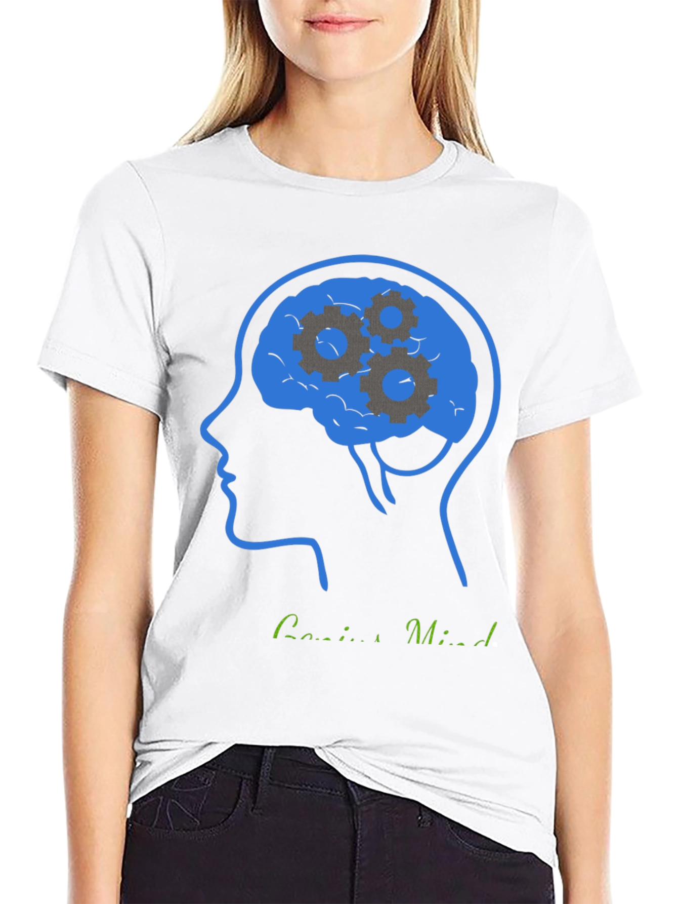 Genius Mind T-Shirt - Brain Gears Design