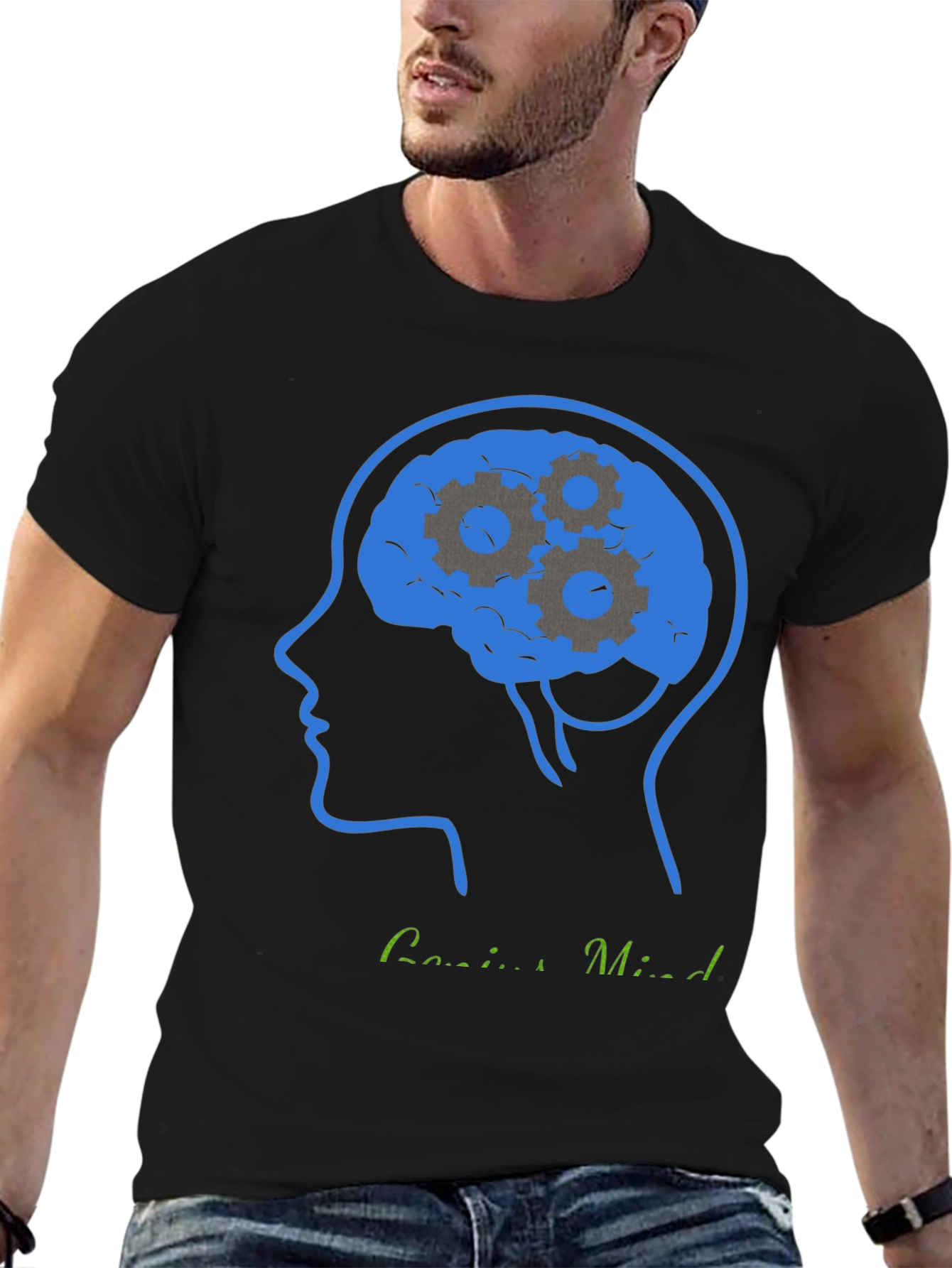Genius Mind T-Shirt - Brain Gears Design
