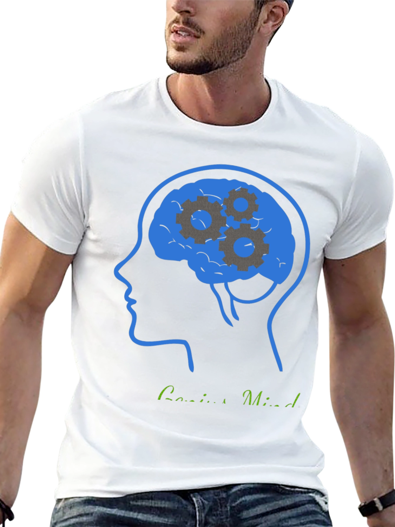 Genius Mind T-Shirt - Brain Gears Design