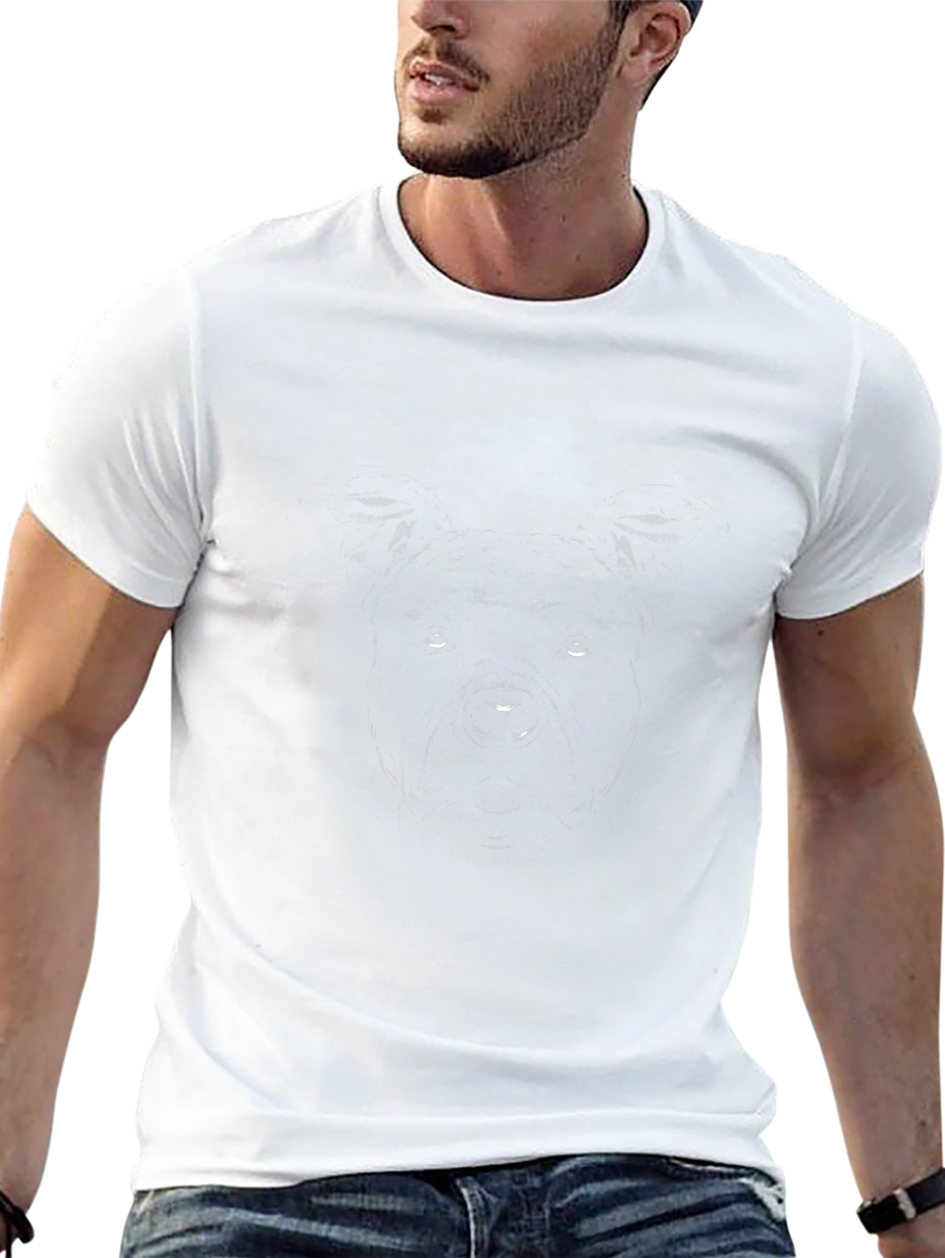 Dog Silhouette Black T-Shirt - Modern Graphic Tee