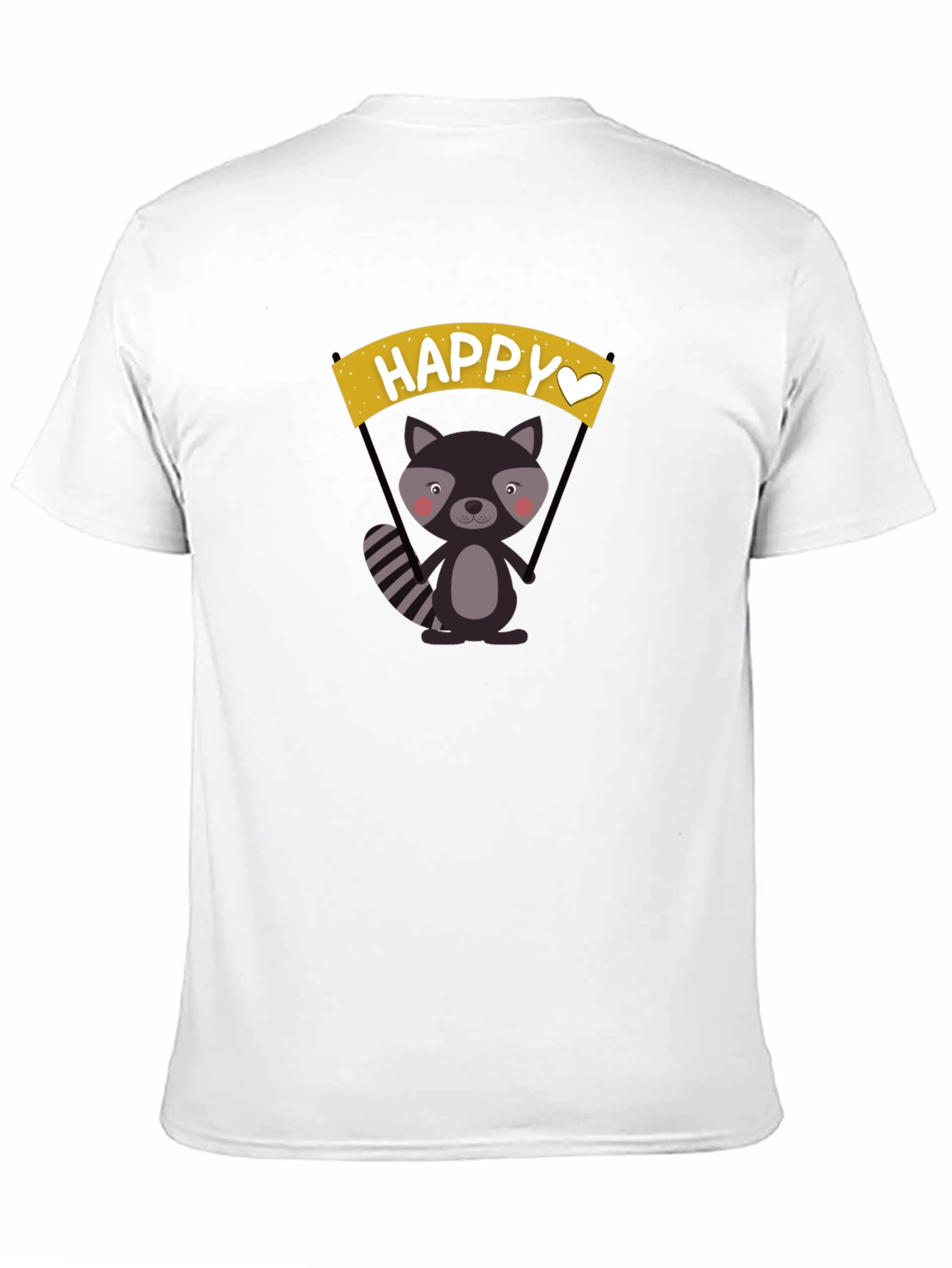 Happy Raccoon Graphic T-Shirt