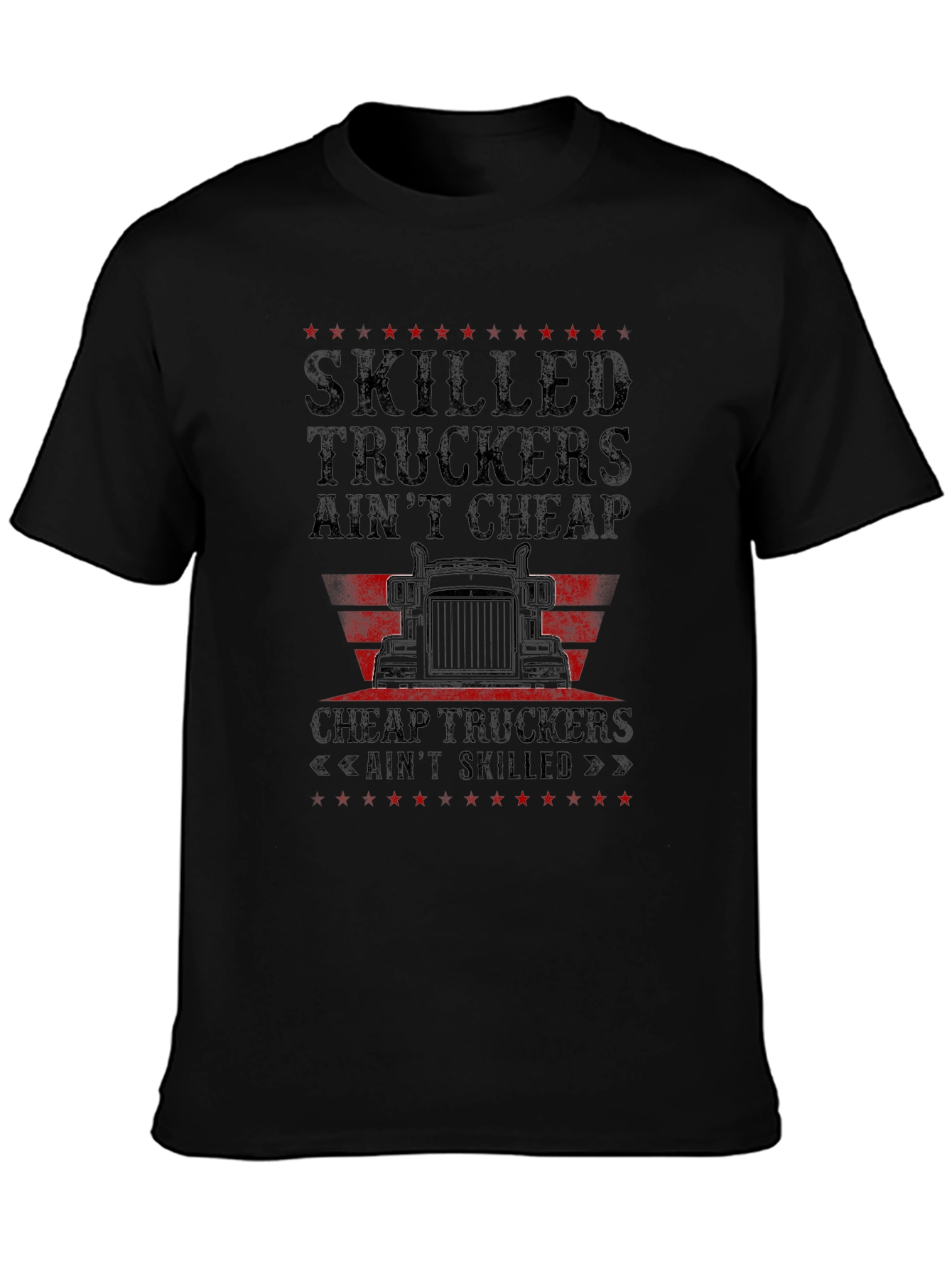 Skilled Truckers Graphic T-Shirt - Black