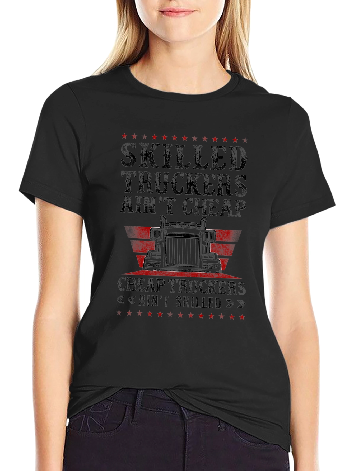 Skilled Truckers Graphic T-Shirt - Black