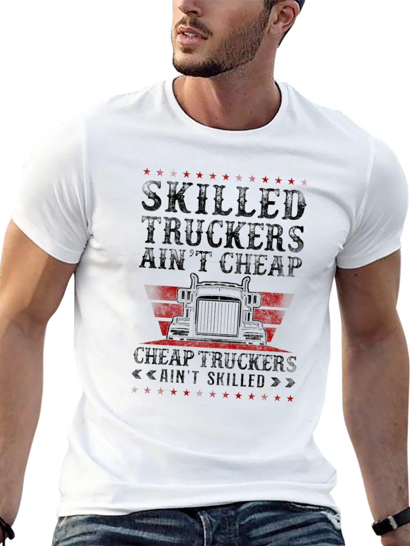 Skilled Truckers Graphic T-Shirt - Black