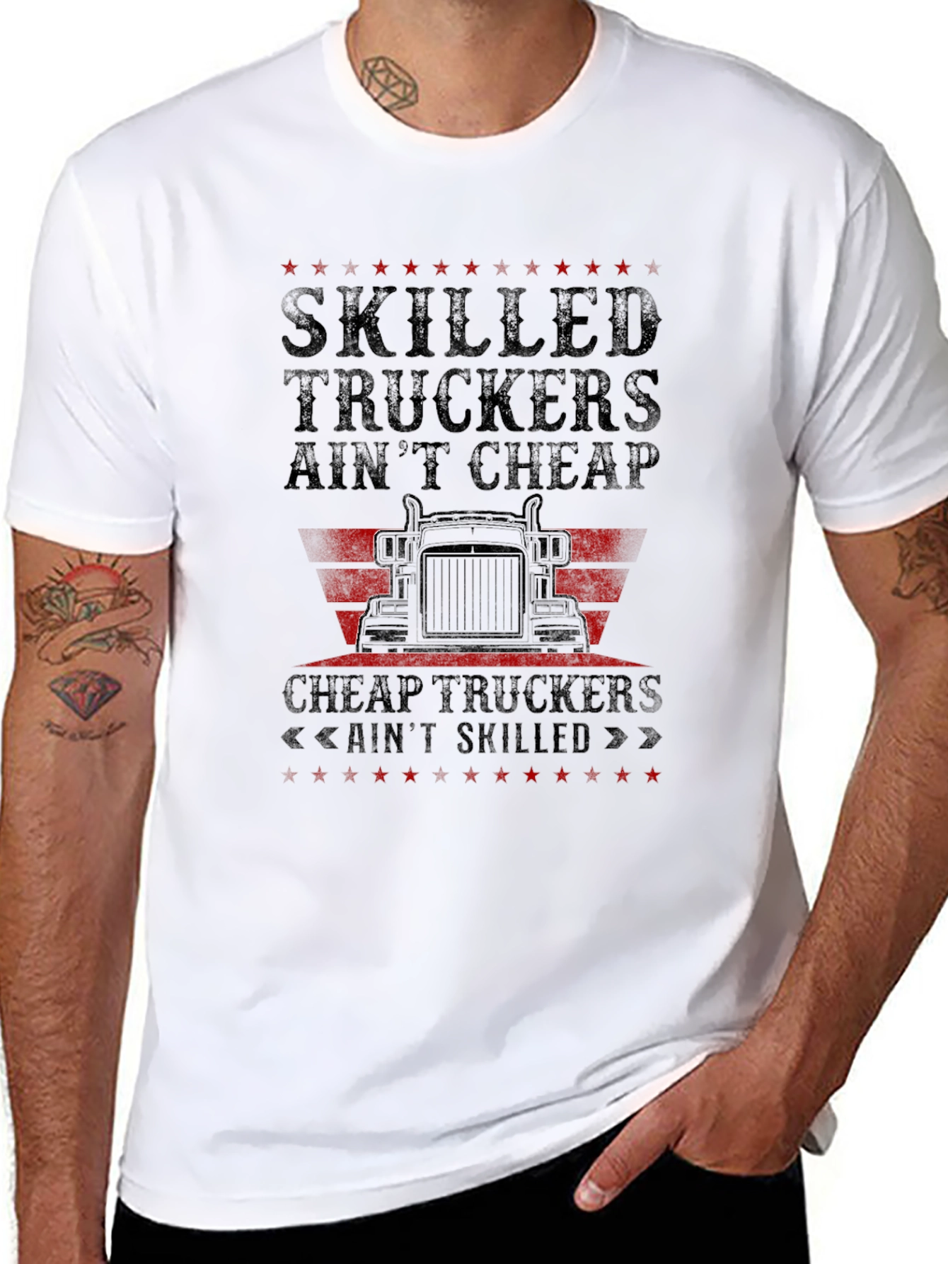 Skilled Truckers Graphic T-Shirt - Black