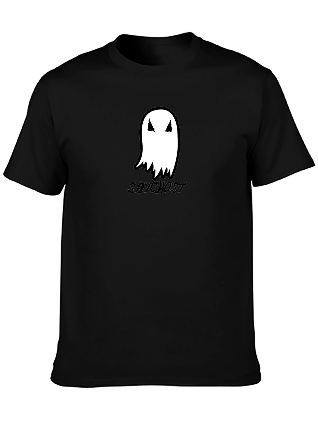 Saychost Ghost Graphic Black T-Shirt