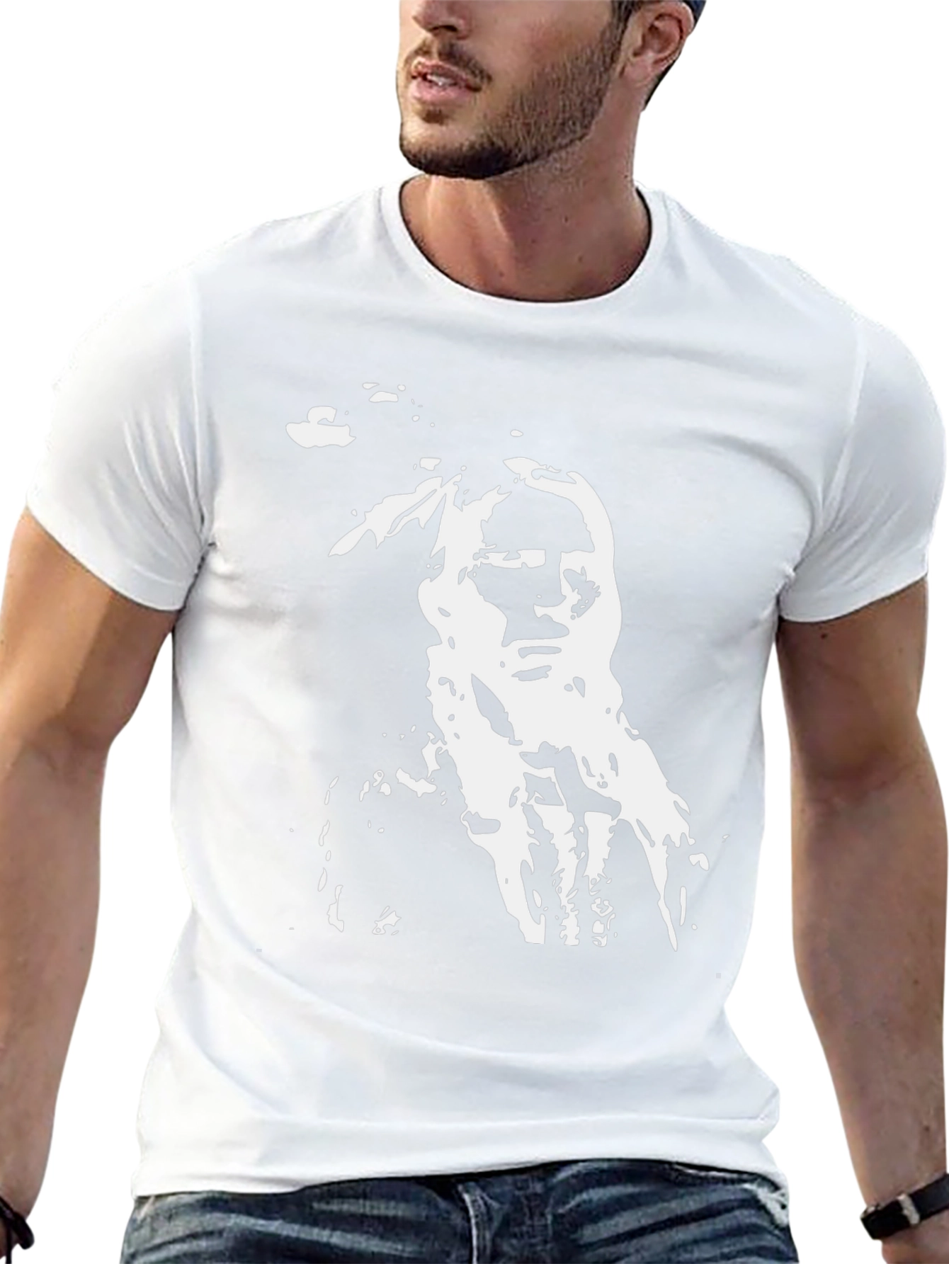 Native American Graphic Tee - Black Cotton Shirt