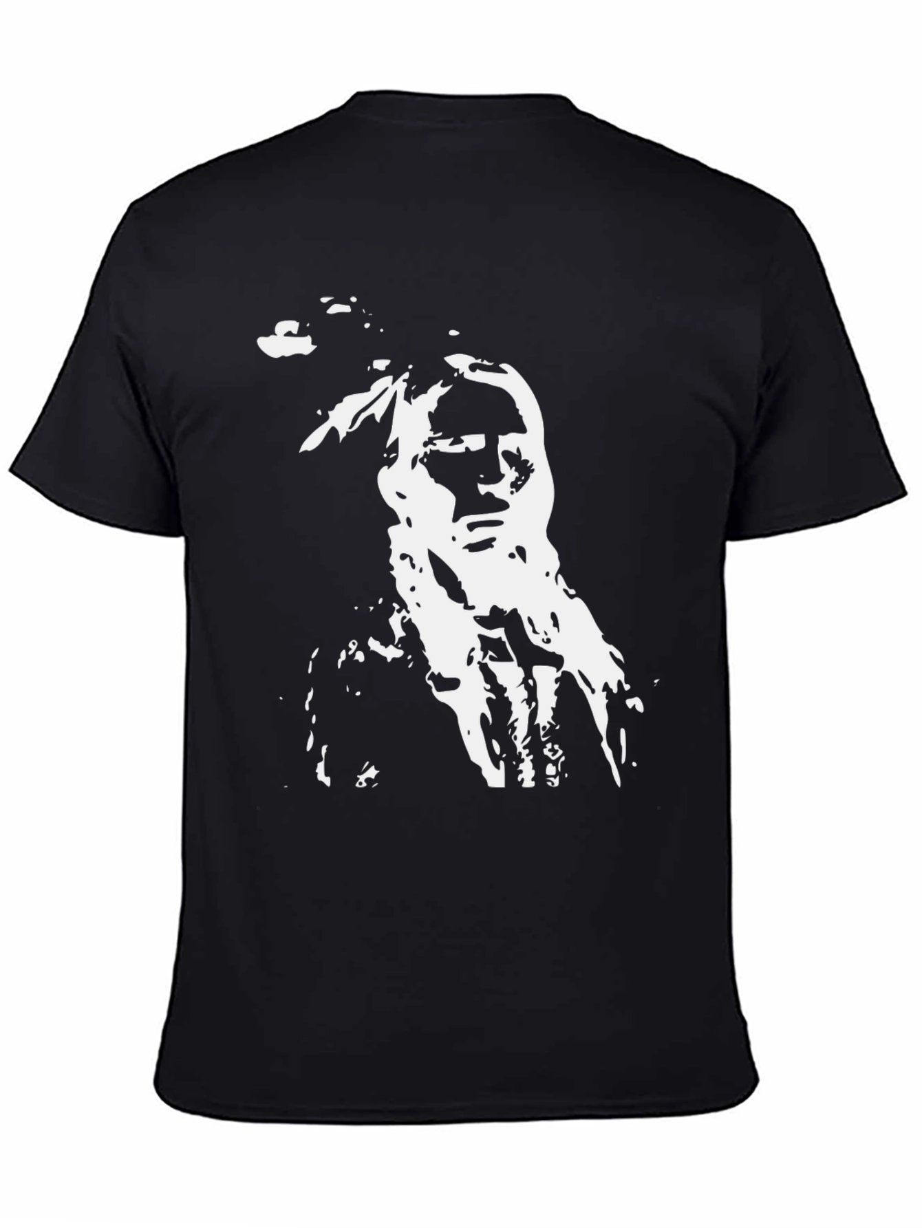 Native American Graphic Tee - Black Cotton Shirt