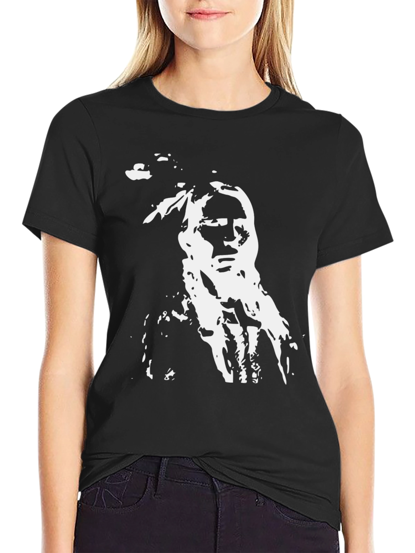 Native American Graphic Tee - Black Cotton Shirt