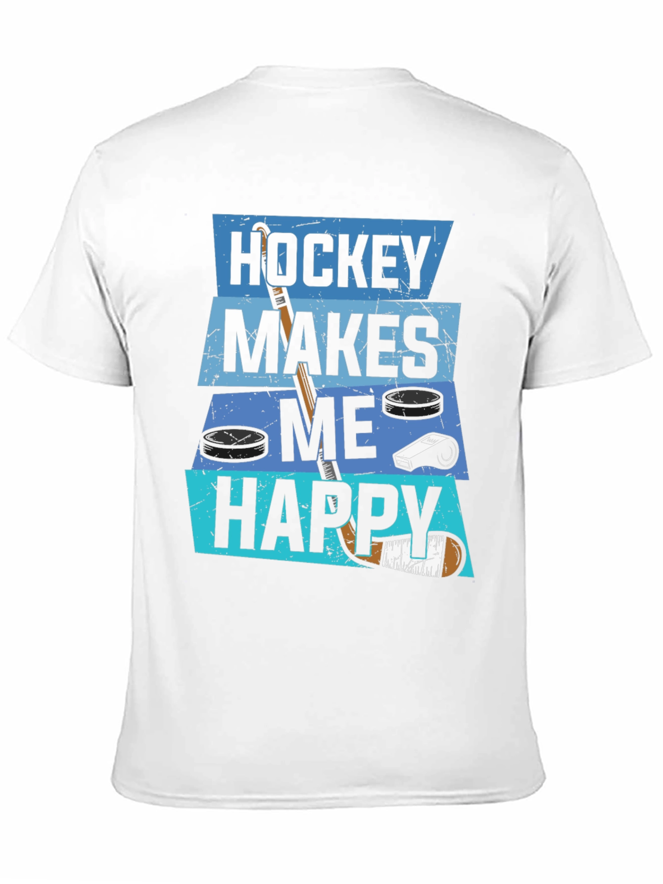 Hockey Makes Me Happy Graphic T-Shirt