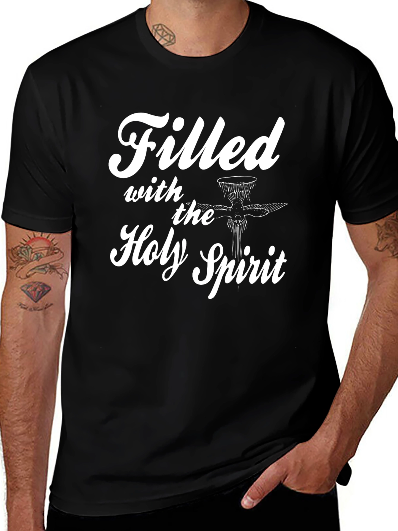 Filled with the Holy Spirit Black T-Shirt