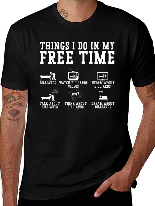 Billiards Free Time T-Shirt - Black