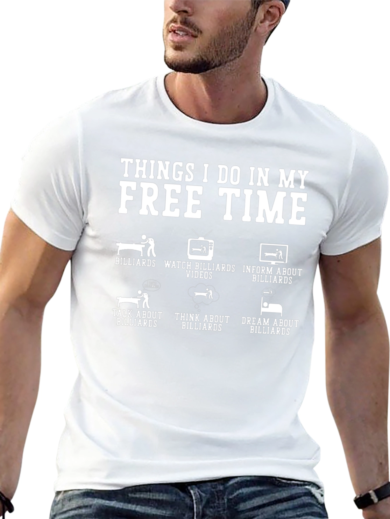 Billiards Free Time T-Shirt - Black