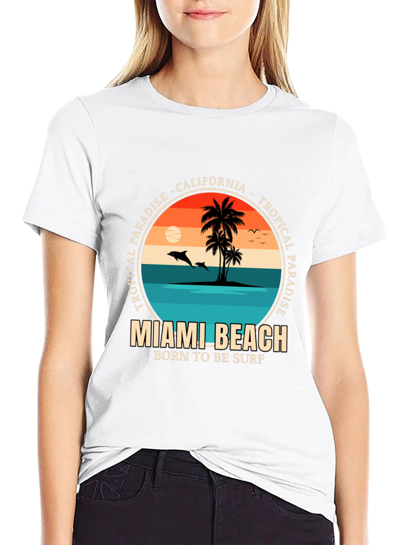 Miami Beach Tropical Paradise T-Shirt
