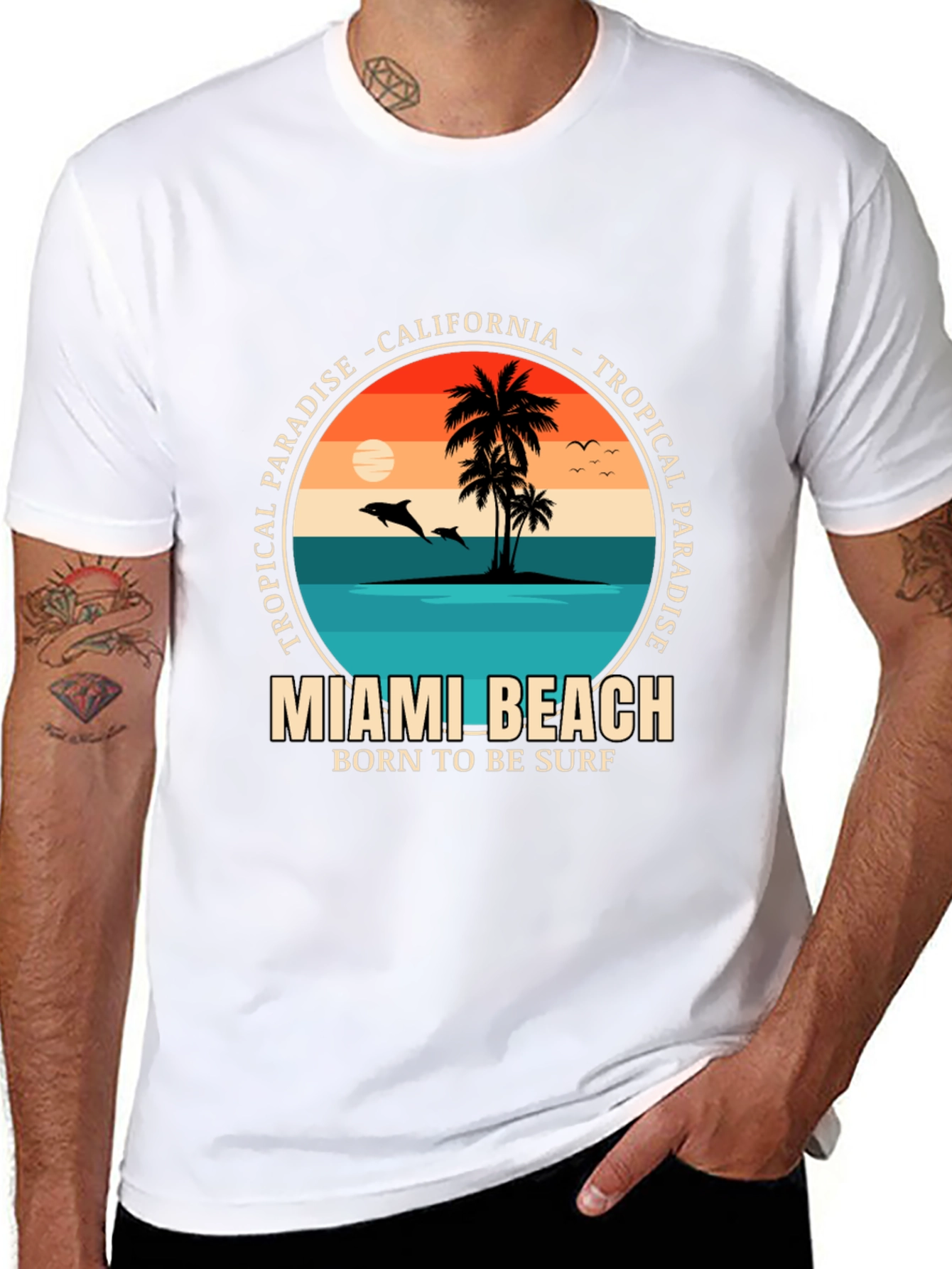 Miami Beach Tropical Paradise T-Shirt