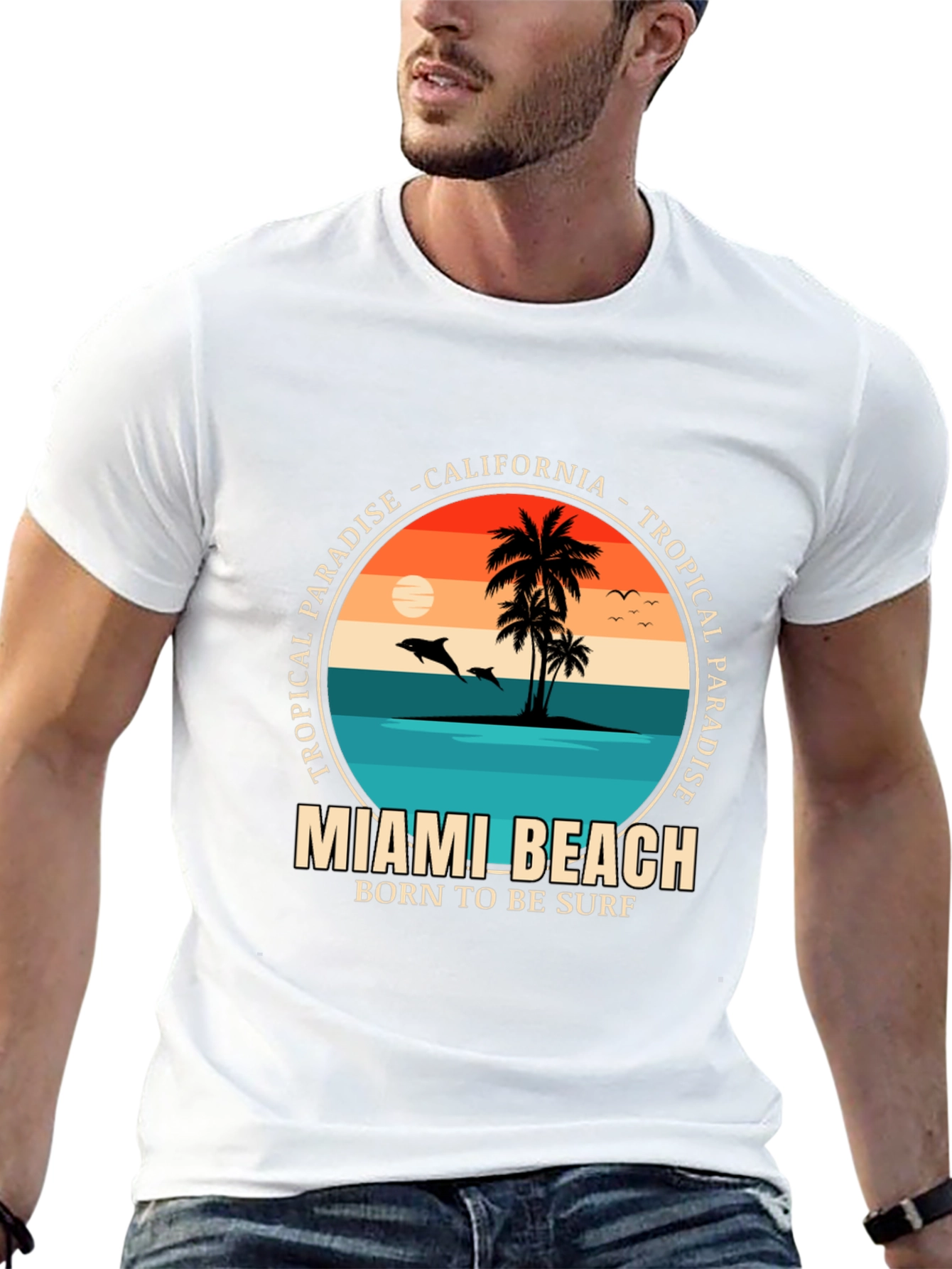 Miami Beach Tropical Paradise T-Shirt