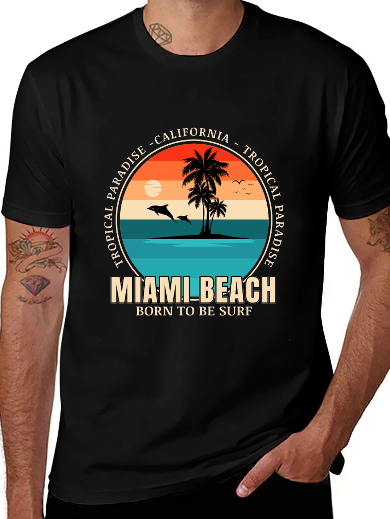 Miami Beach Tropical Paradise T-Shirt