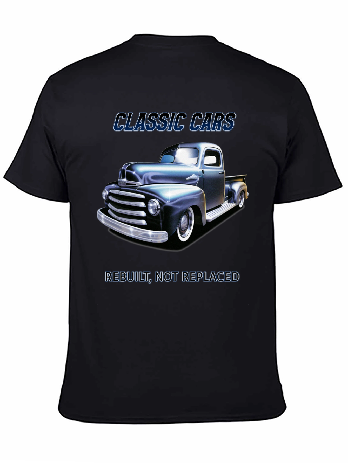 Classic Cars Rebuilt Truck T-Shirt - Black