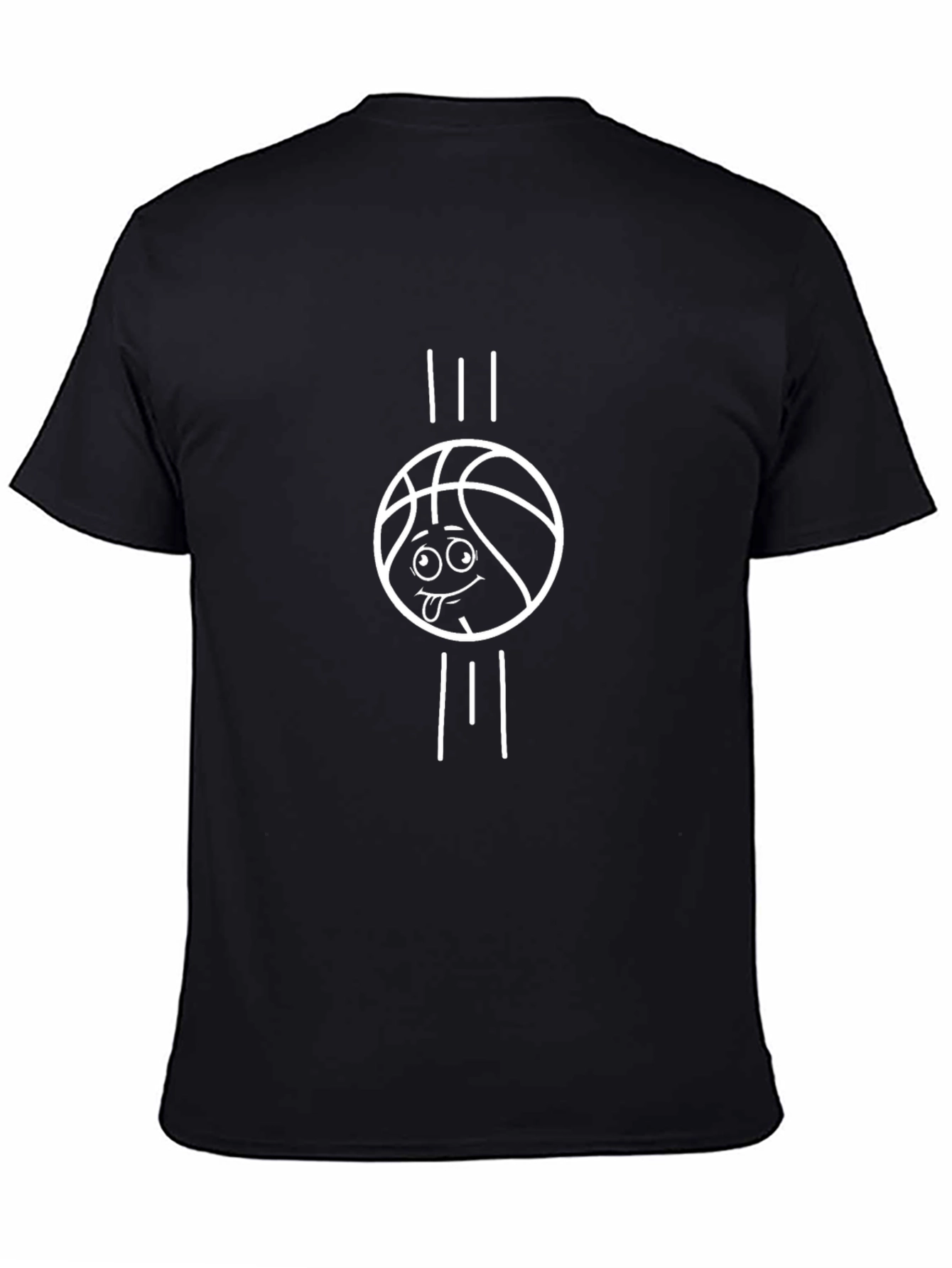 Funny Cartoon Basketball Graphic T-Shirt