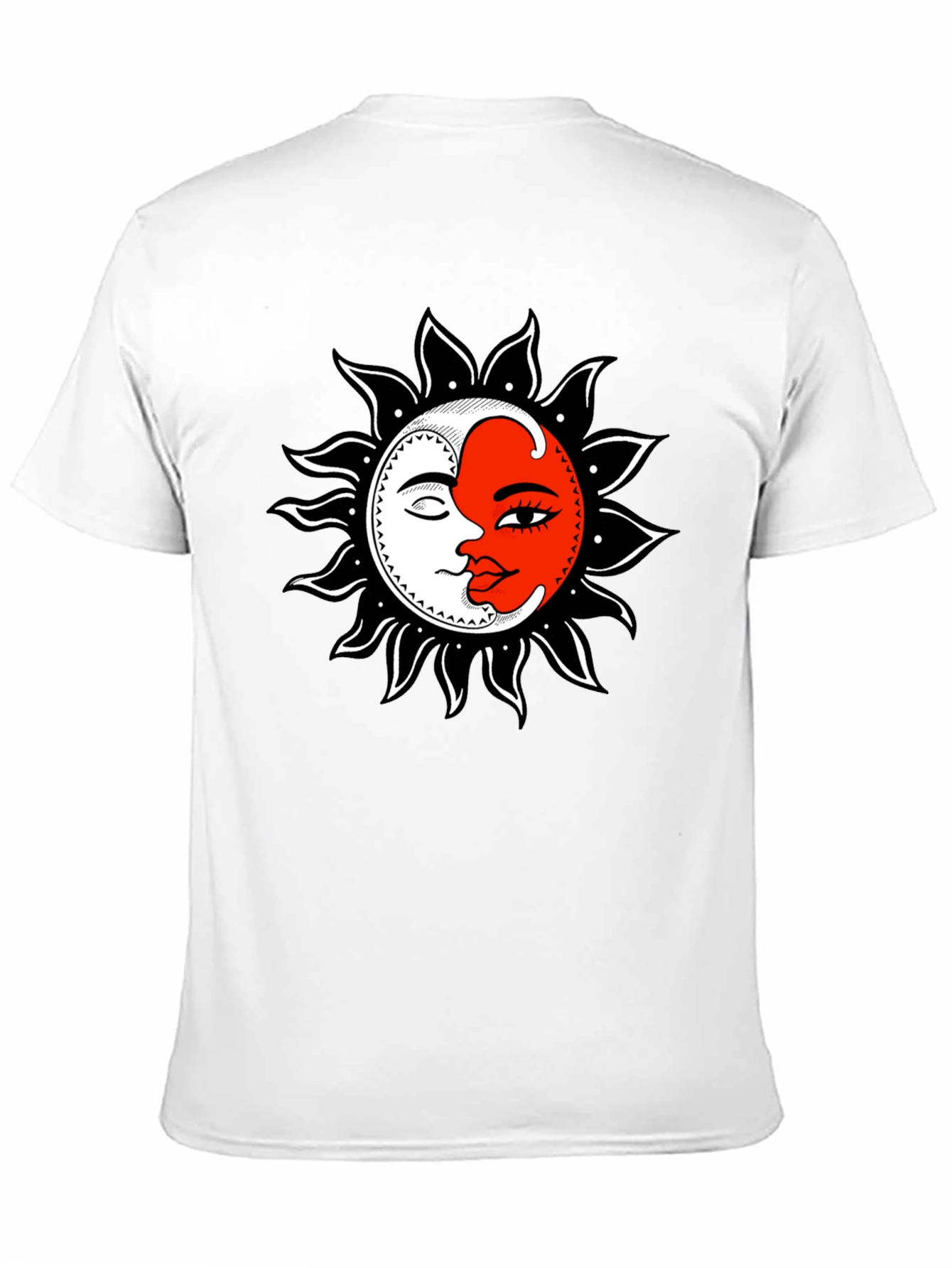 Sun and Moon Graphic Black T-Shirt