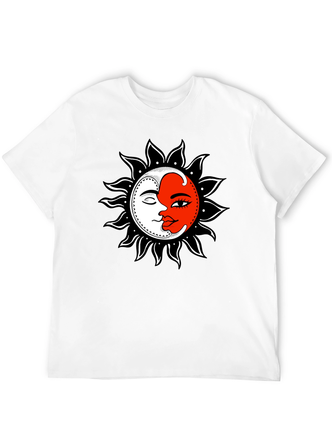 Sun and Moon Graphic Black T-Shirt