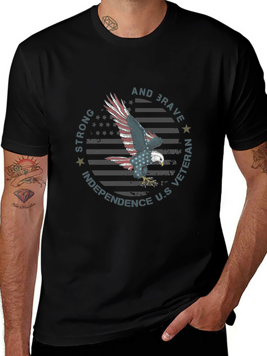 Patriotic Eagle Graphic T-Shirt