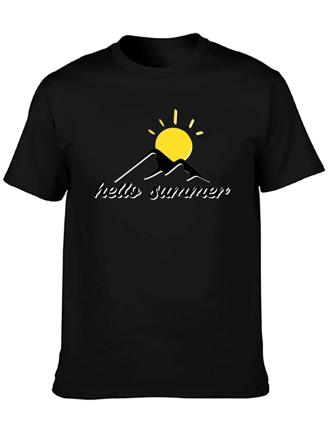 Hello Summer Graphic Tee - Black
