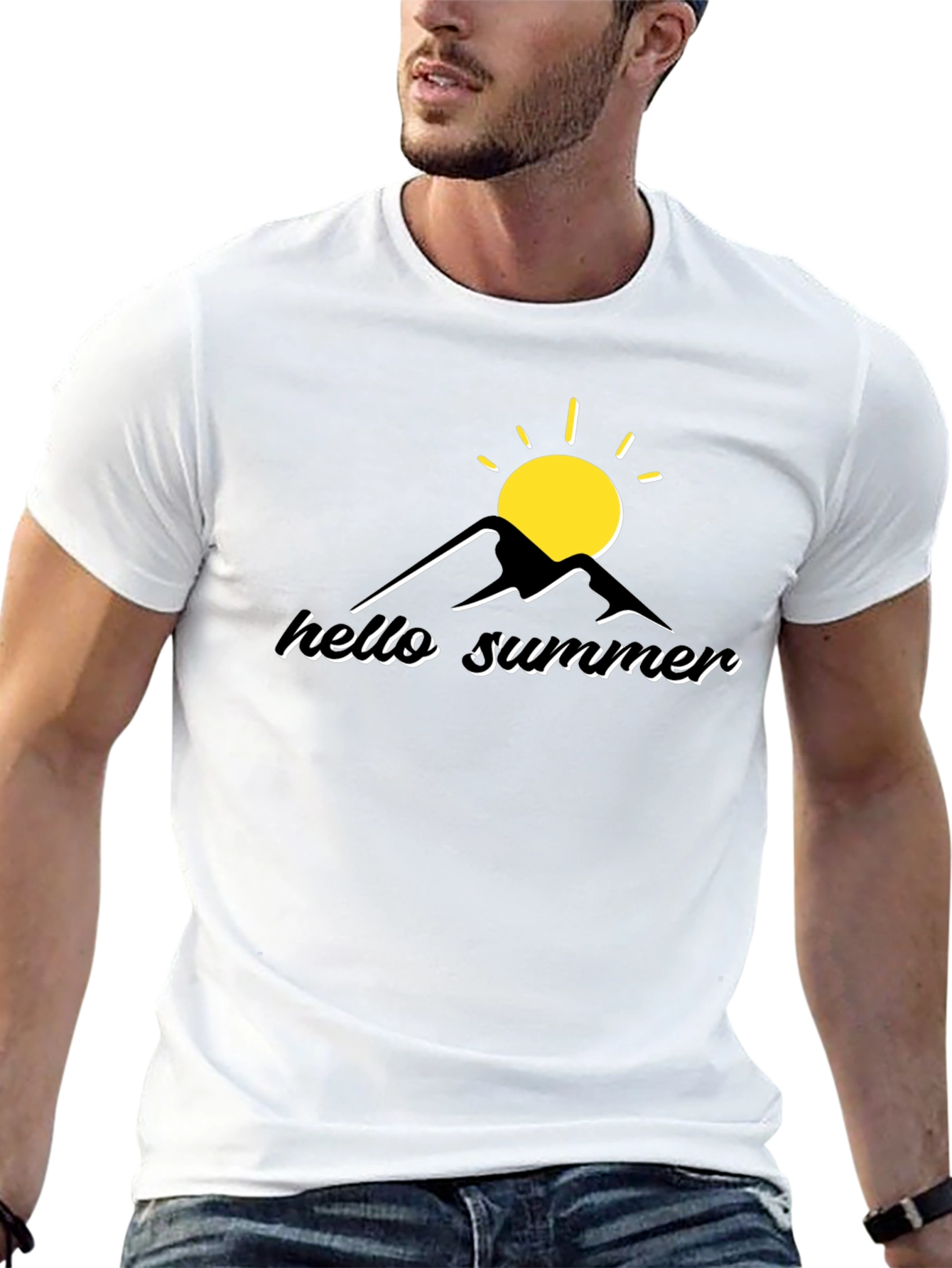 Hello Summer Graphic Tee - Black