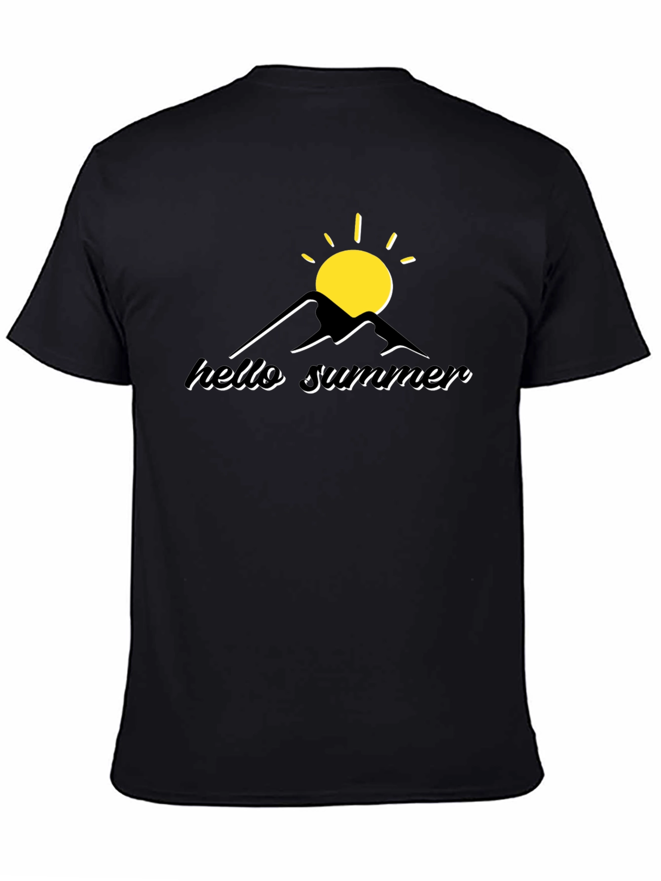 Hello Summer Graphic Tee - Black