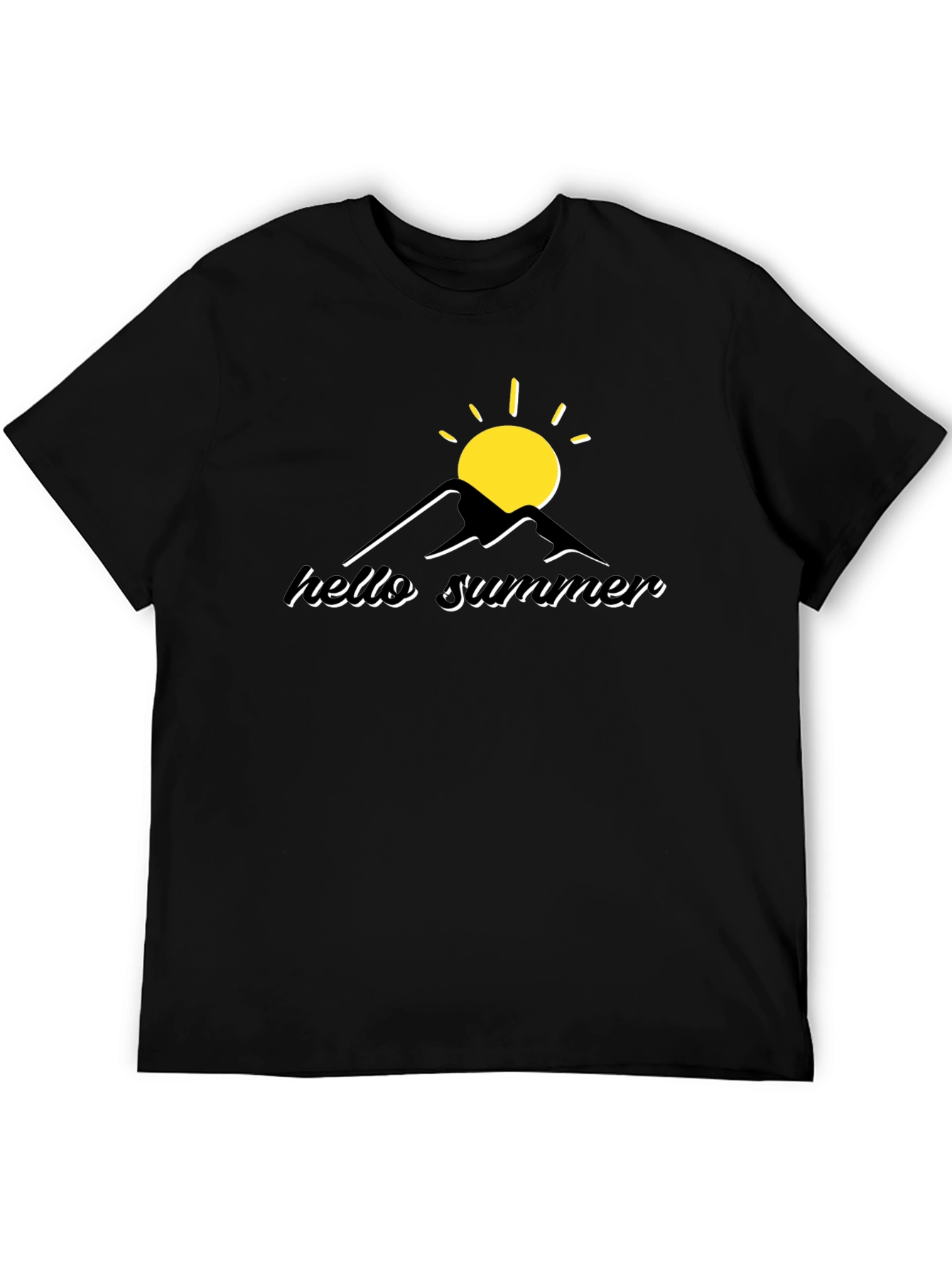 Hello Summer Graphic Tee - Black