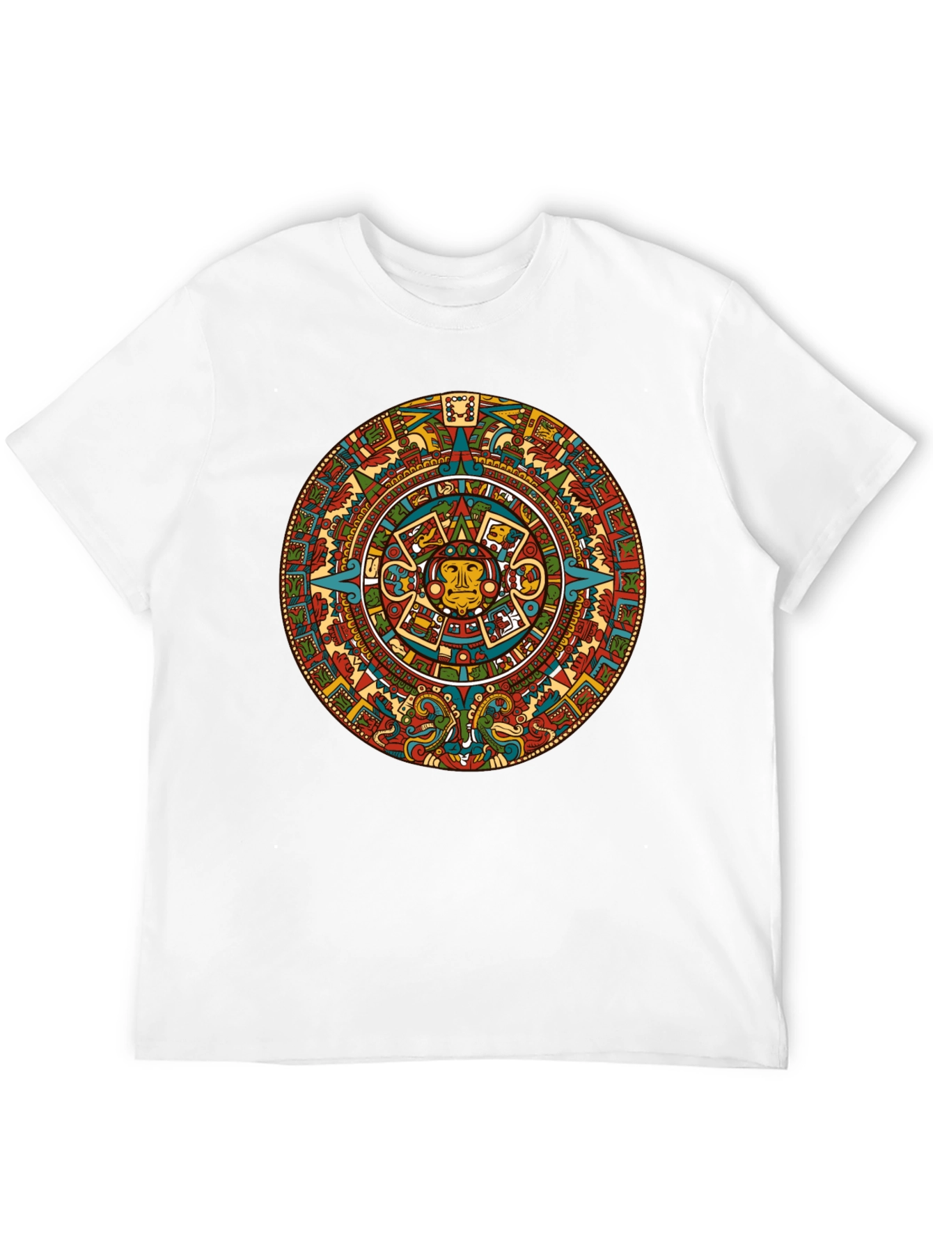 Aztec Calendar Graphic Tee - Black
