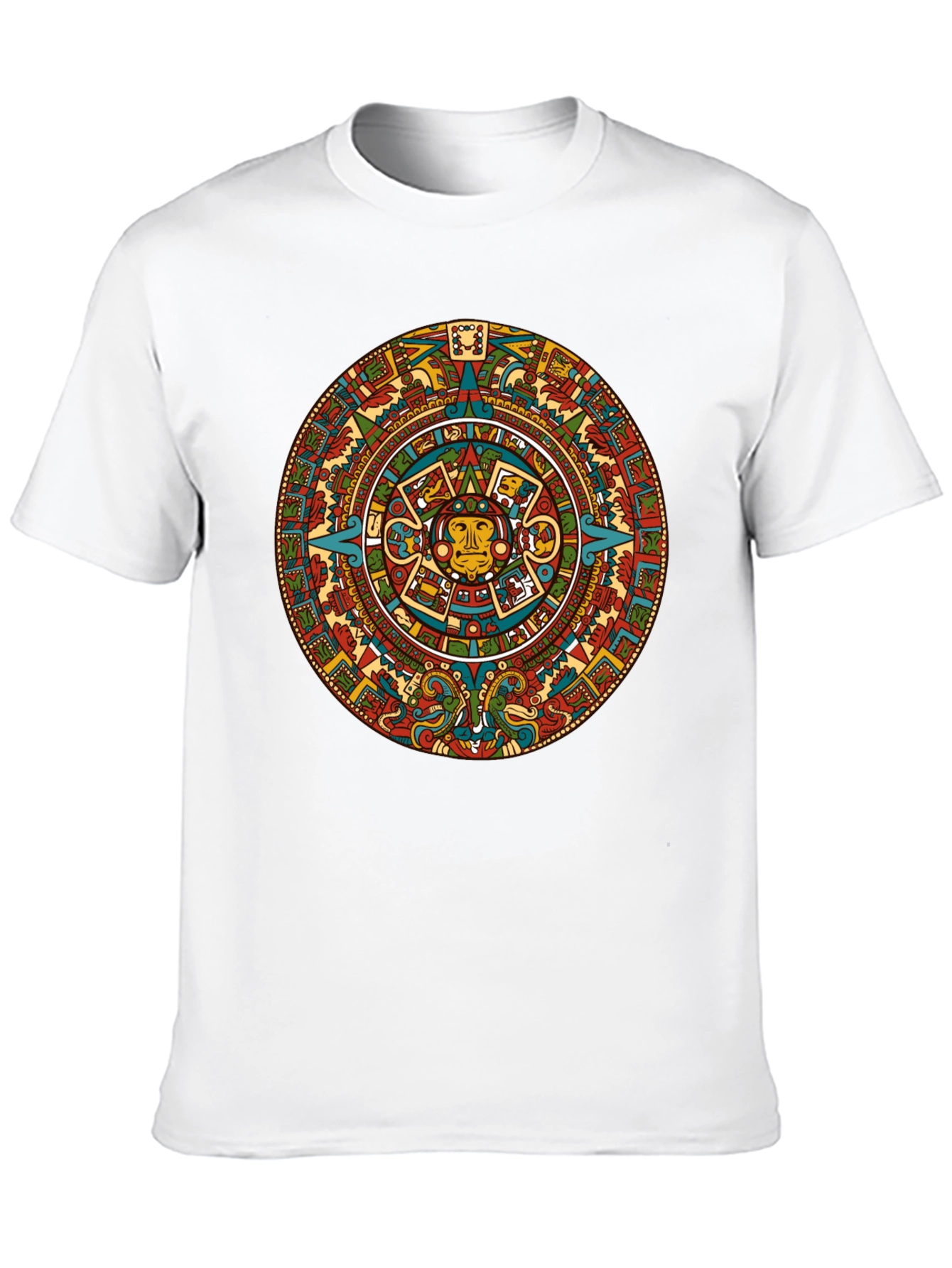 Aztec Calendar Graphic Tee - Black